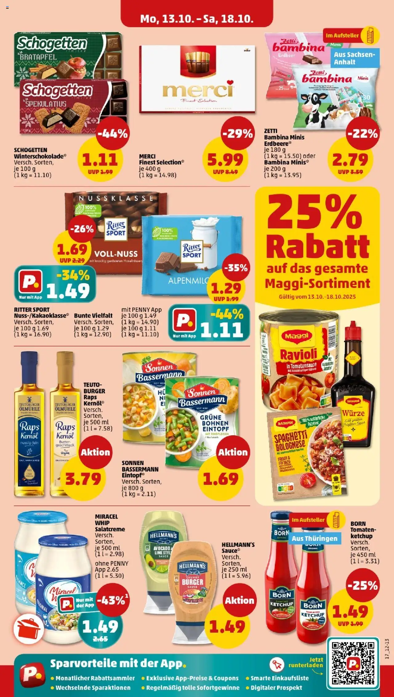 Penny - Thüringen – gültig ab 13.10.2025 | Seite: 21 | Produkte: Maggi, Burger, Rindfleisch, Ketchup