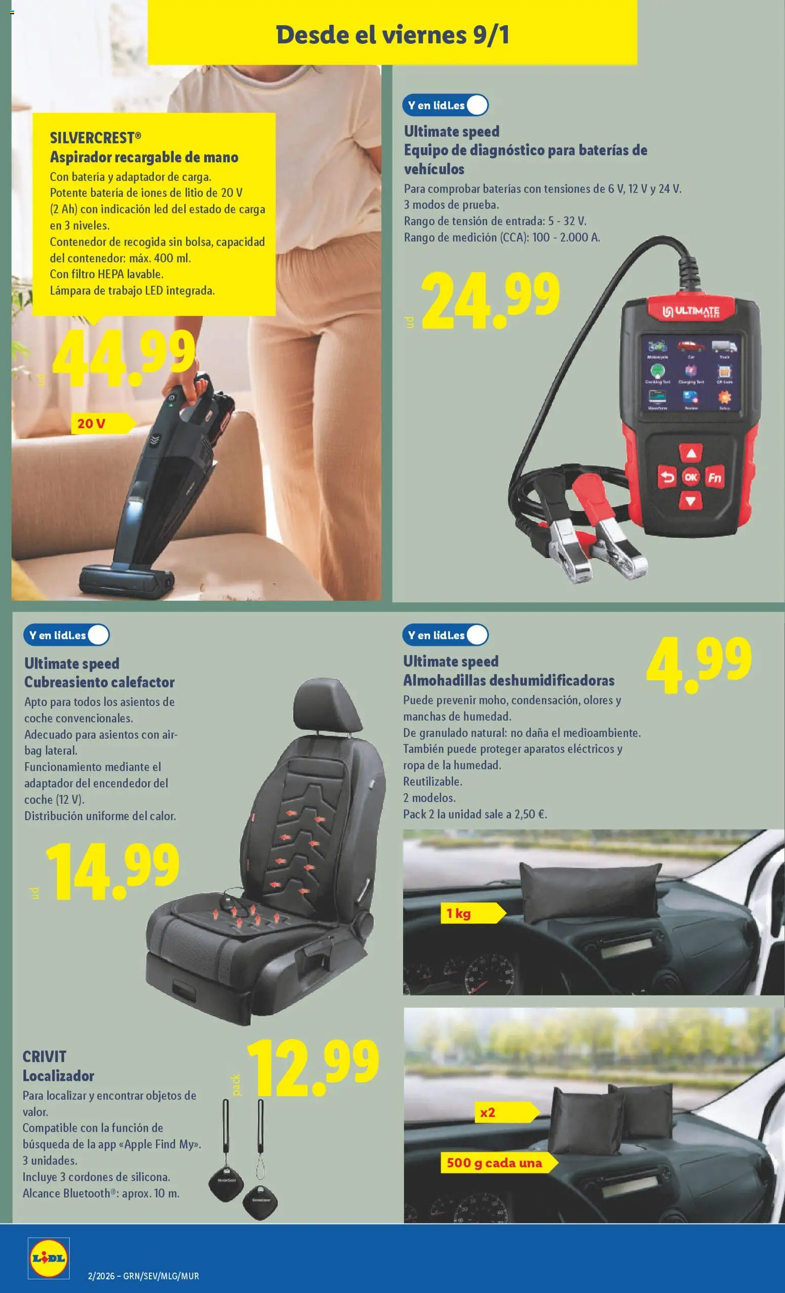 Lidl folleto de bazar │ válido desde el 05.01.2026 | Página: 18 | Productos: Ropa, Aspirador, Batería, Lámpara