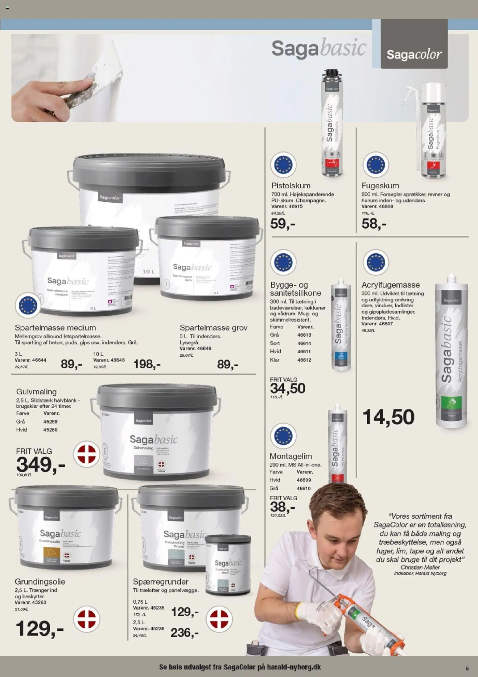 Harald Nyborg tilbudsavis – gyldig fra 02.04.2026 | Side: 5 | Produkter: Spartelmasse, Maling