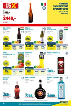 Metro akciós ujság - amely érvényes a következő dátumtól: 01.08.2025 | Oldal: 21 | Termékek: Gyümölcsital, Cola, Gin, Só