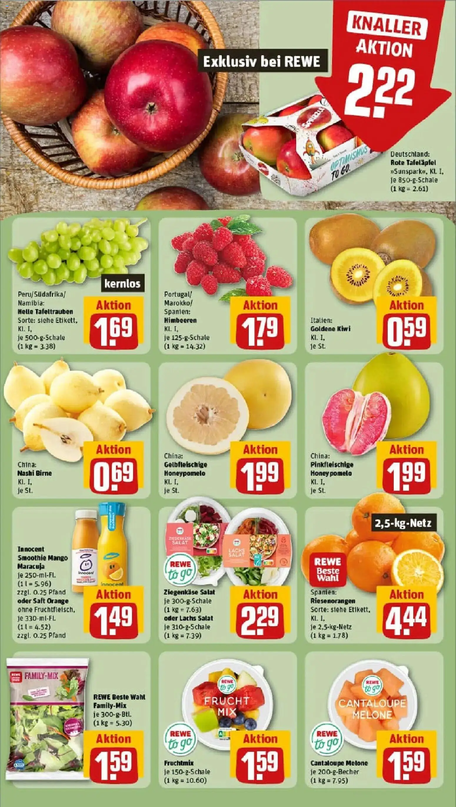 Rewe prospekt Berlin / Lichtenberg	 – gültig ab 11.01.2026 | Seite: 6 | Produkte: Himbeeren, Lachs, Mango, Salat