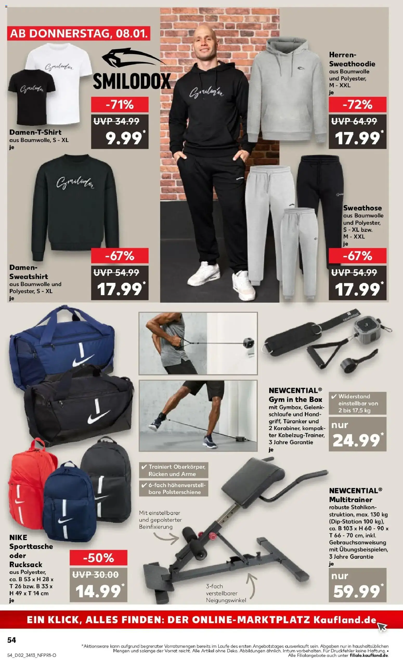 Kaufland prospekt Blankenfelde-Mahlow	 – gültig ab 11.01.2026 | Seite: 54 | Produkte: Sweathose, Sweatshirt, Box, Rucksack