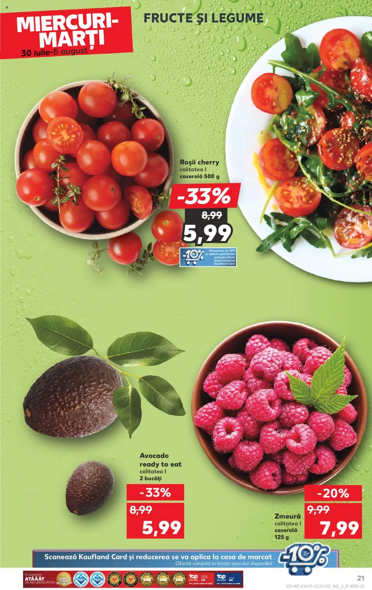 Kaufland RO akciós ujság - amely érvényes a következő dátumtól: 30.07.2025 | Oldal: 21