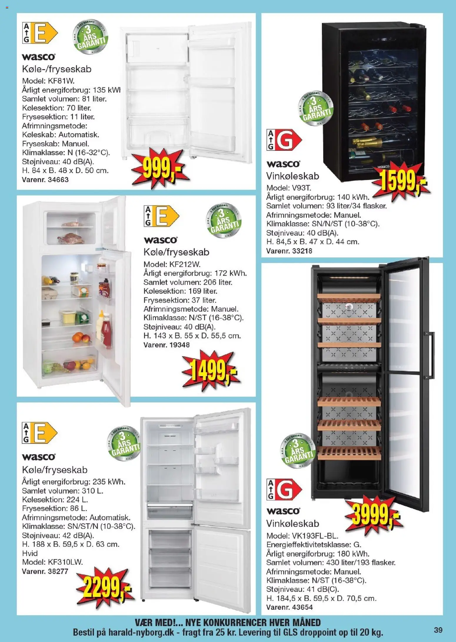 Harald Nyborg tilbudsavis – gyldig fra 15.01.2026 | Side: 43 | Produkter: Køleskab