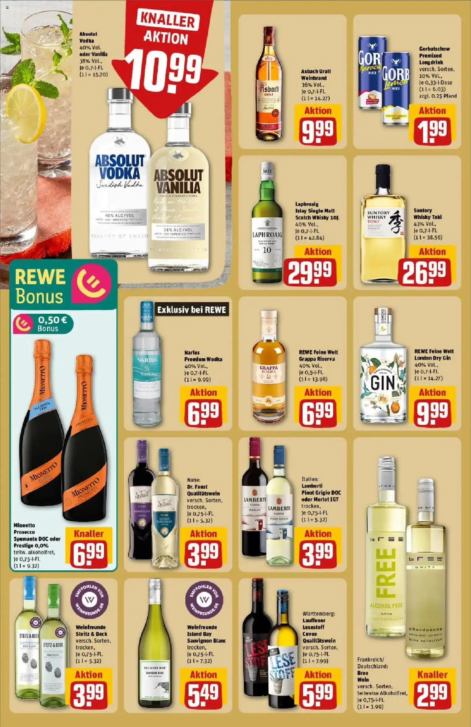 Rewe prospekt Büdelsdorf	 – gültig ab 26.01.2026 | Seite: 22 | Produkte: Merlot, Bree, Prosecco, Asbach