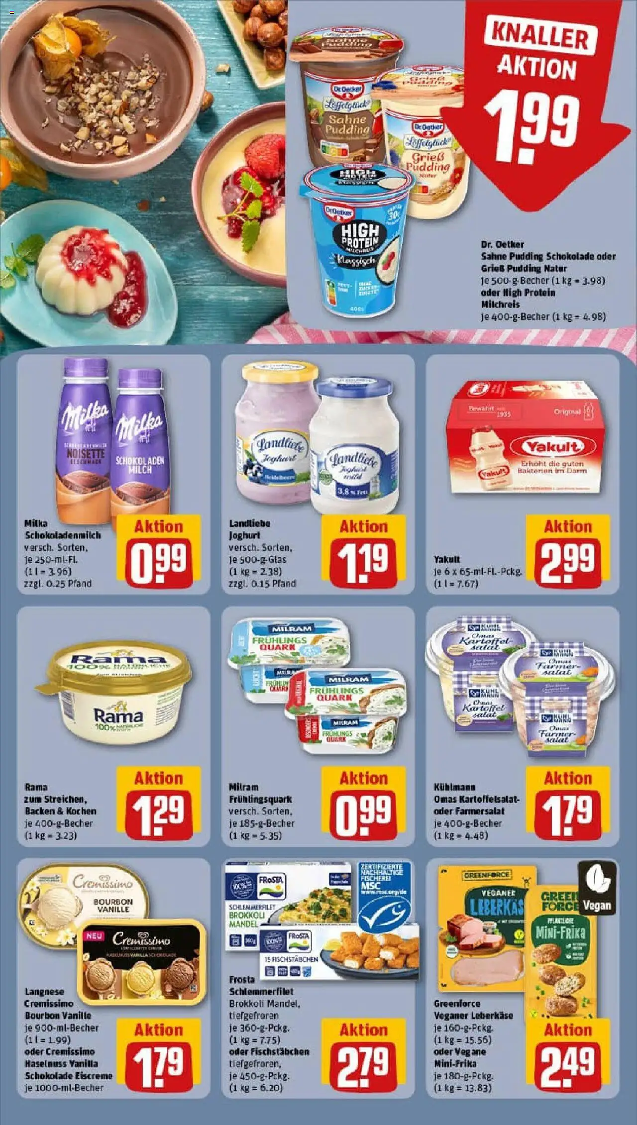 Rewe prospekt Berlin / Prenzlauer Berg	 – gültig ab 13.10.2025 | Seite: 10 | Produkte: Margarine, Quark, Eiscreme, Leberkase