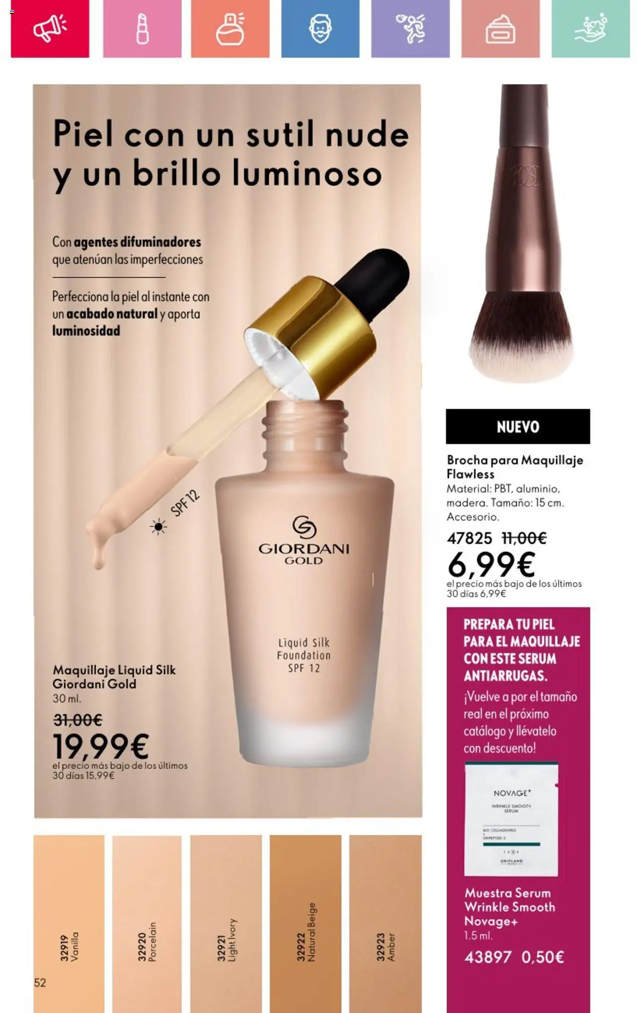 Oriflame - Catálogo Campaña 12 │ válido desde el 24.08.2025 | Página: 52 | Productos: Maquillaje, Sérum, Brocha