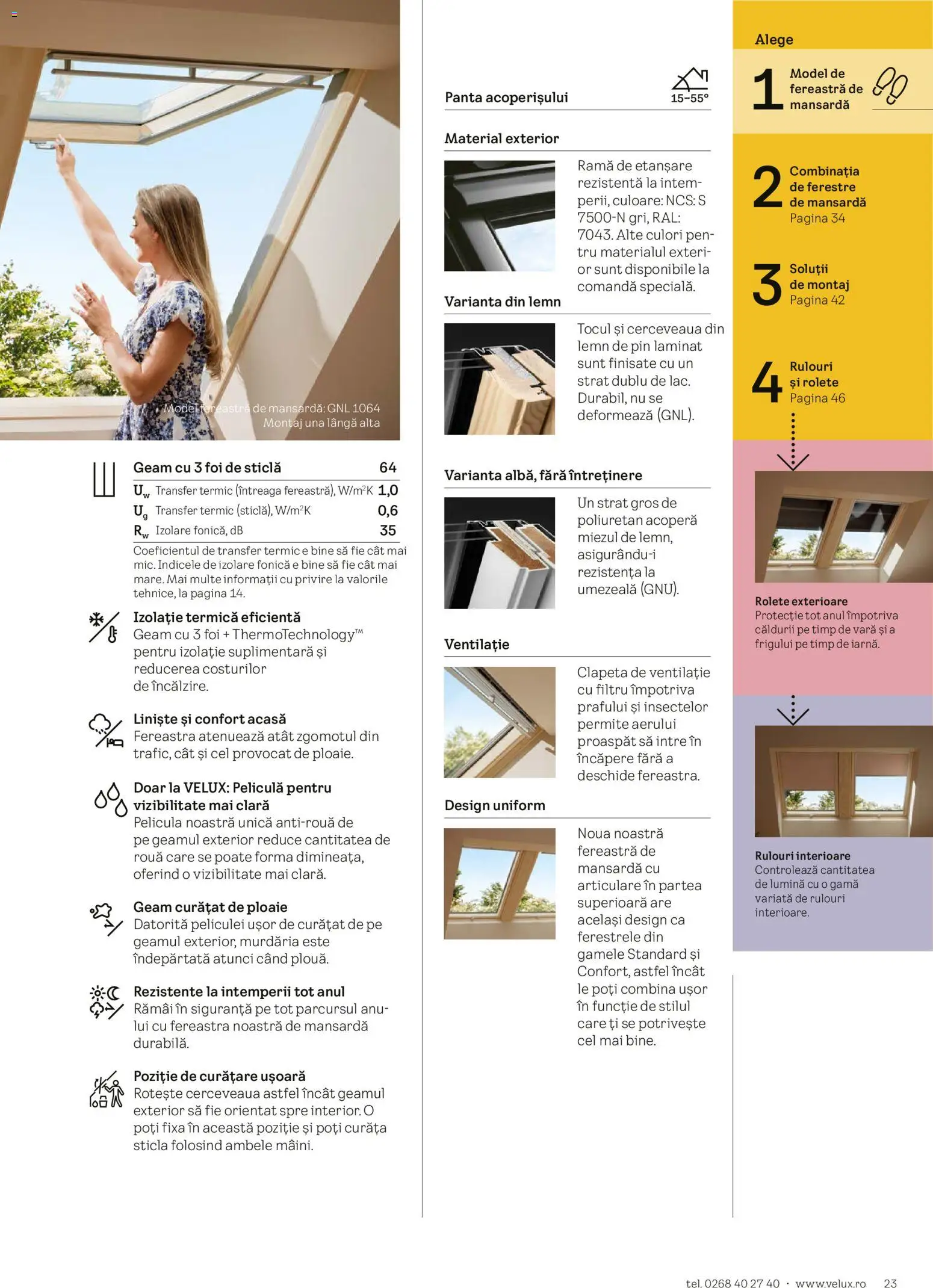Noul catalog Velux – valabil de la 03.02.2026 | Pagină: 23 | Produse: Tavuk suyu, Fereastră