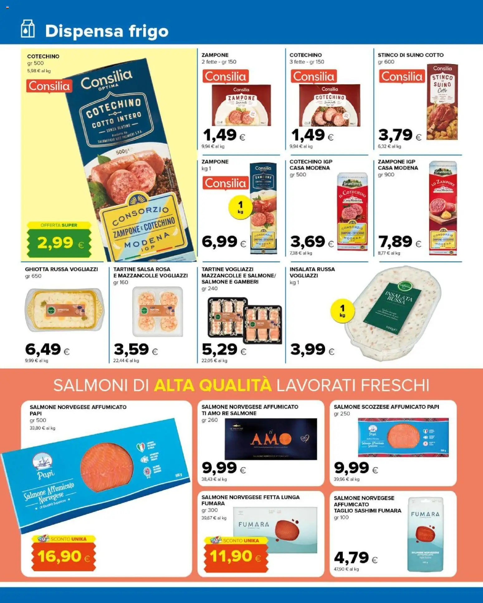 Volantino Tigre del 15.12.2025 | Pagina: 10 | Prodotti: Salmone affumicato, Gamberi, Mazzancolle, Lampone
