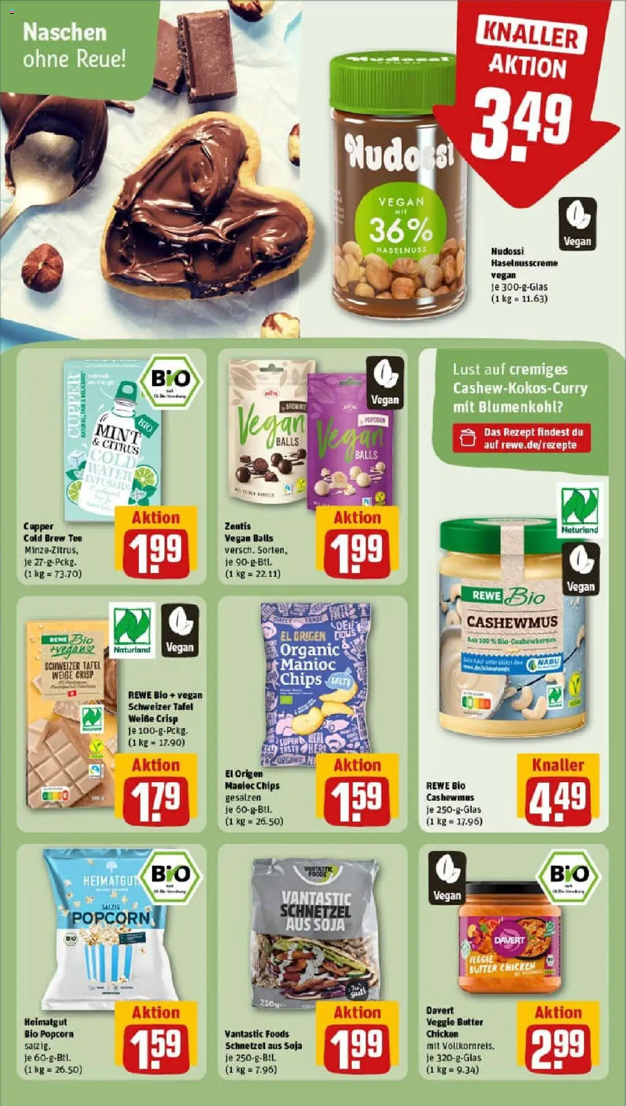 Rewe prospekt Mühlhausen	 - gültig ab dem 06.07.2025 | Seite: 15 | Produkte: Butter, Blumenkohl, Tee, Chips