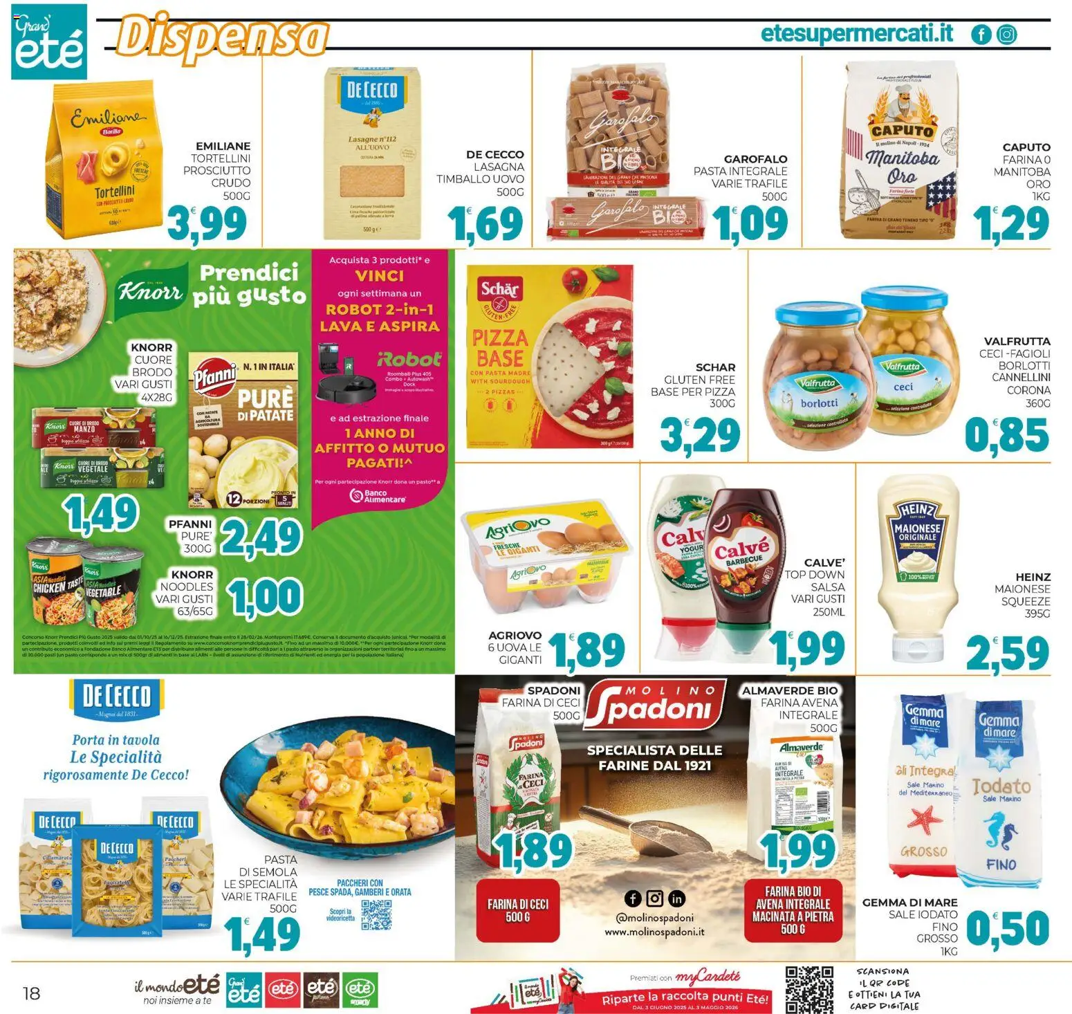 Volantino Eté del 21.11.2025 | Pagina: 18 | Prodotti: Fagioli, Salsa, Pasta, Robot