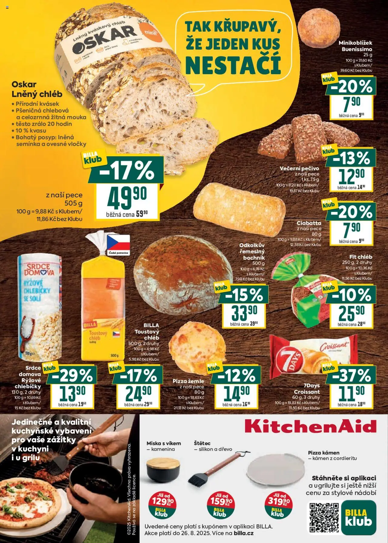 Billa Velký leták od 25.06.2025 | Strana: 10 | Produkty: Chléb, Nádobí, KitchenAid, Miska