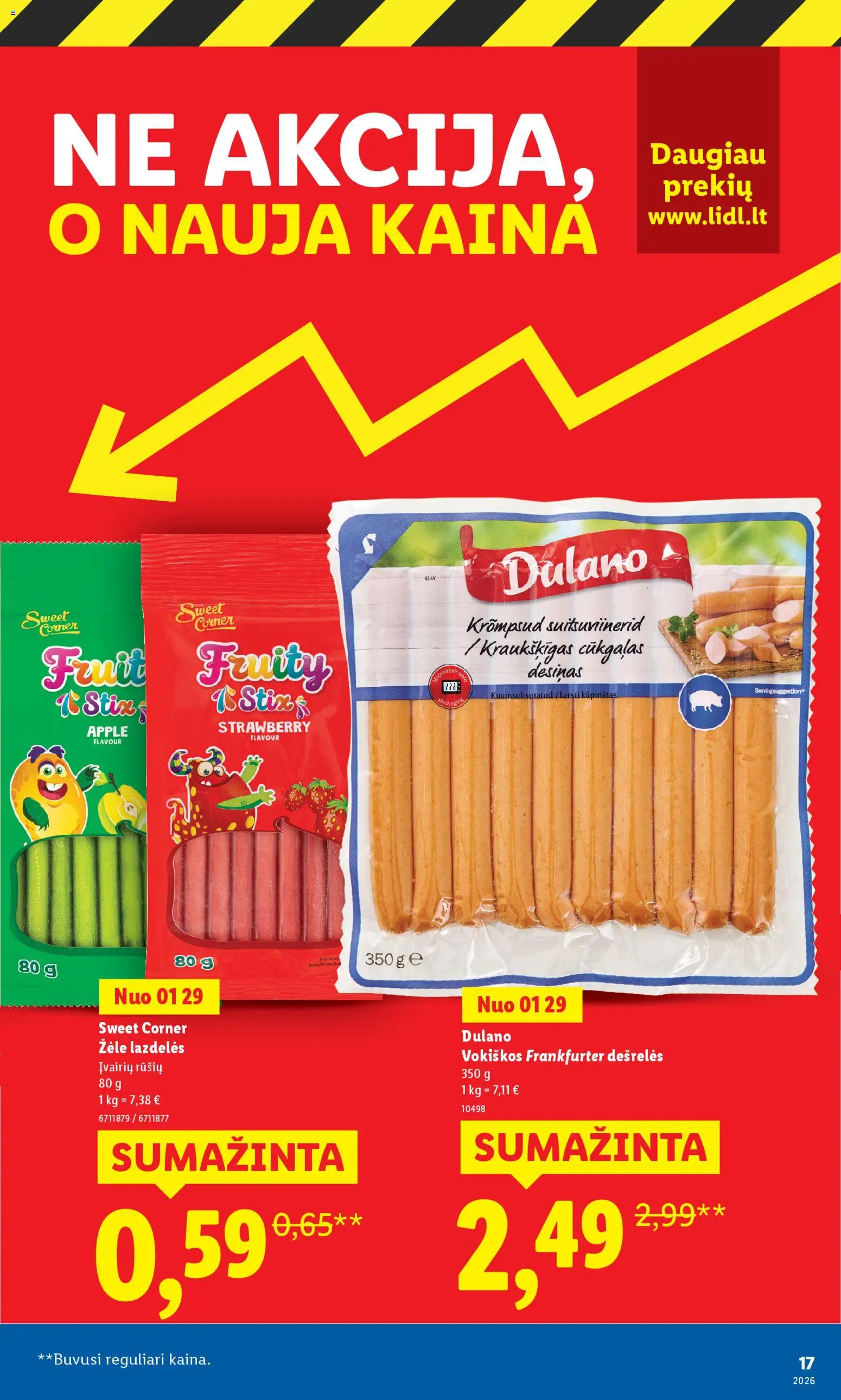 LIDL akcijos nuo 02.03.2026 | Puslapis: 17 | Prekių: Dešrelės