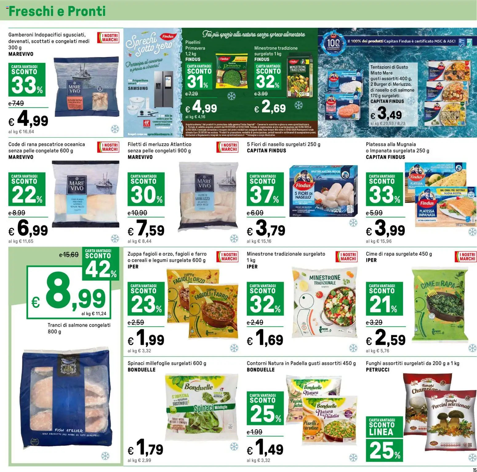 Volantino Iper del 14.11.2025 | Pagina: 15 | Prodotti: Legumi, Salmone, Merluzzo, Cereali