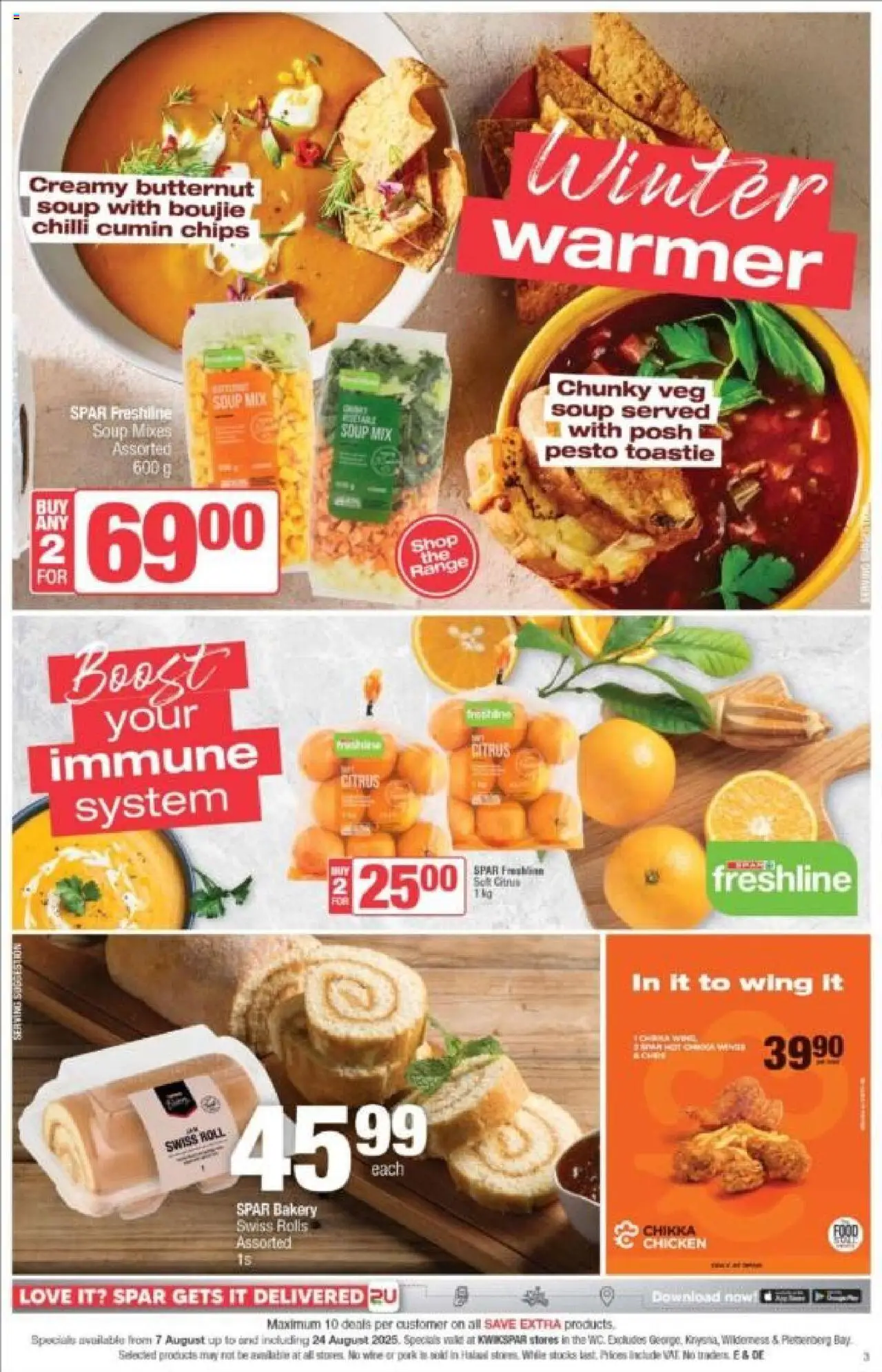 KWIKSPAR - Western Cape - Weekly Specials │ valid from 07.08.2025 | Page: 3 | Products: Bakery, Pork, Chips, Chilli