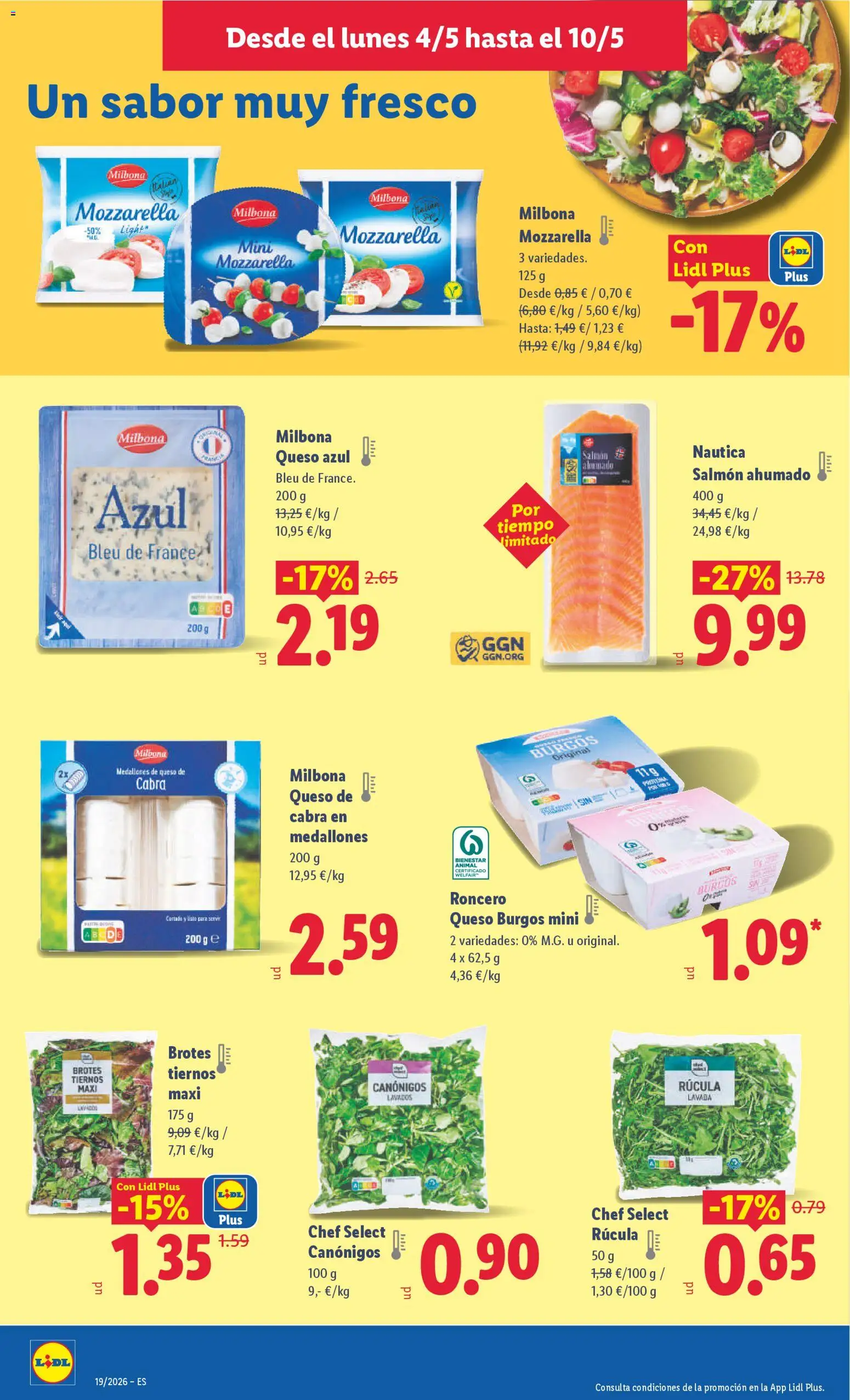 Lidl folleto │ válido desde el 04.05.2026 | Página: 6 | Productos: Medallones, Queso, Salmón ahumado