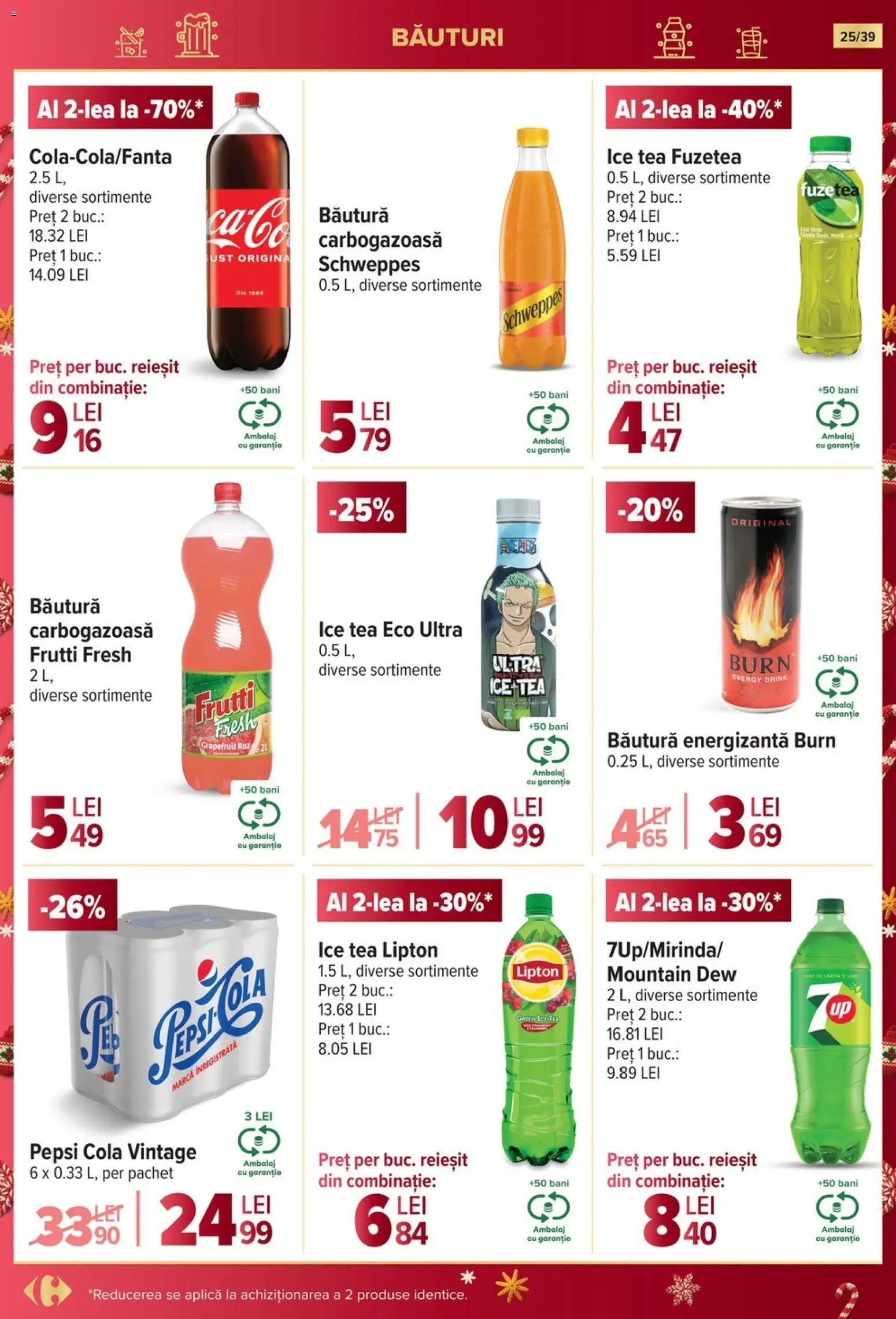 Noul catalog Carrefour – valabil de la 19.11.2025 | Pagină: 25 | Produse: Amerikan servis, Băutură energizantă, Ice tea