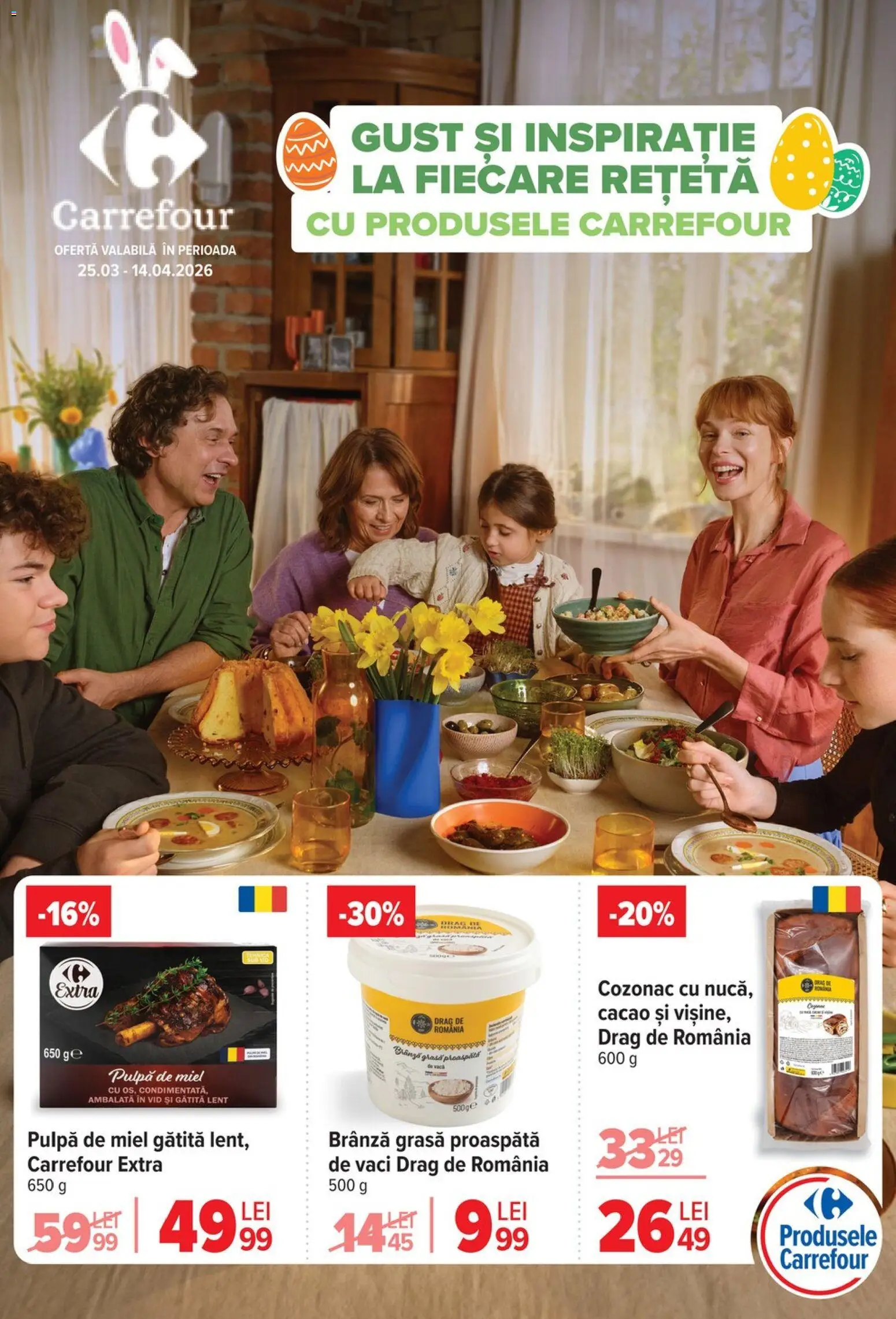 Noul catalog Carrefour – valabil de la 25.03.2026 | Pagină: 1 | Produse: Brânză, Cacao