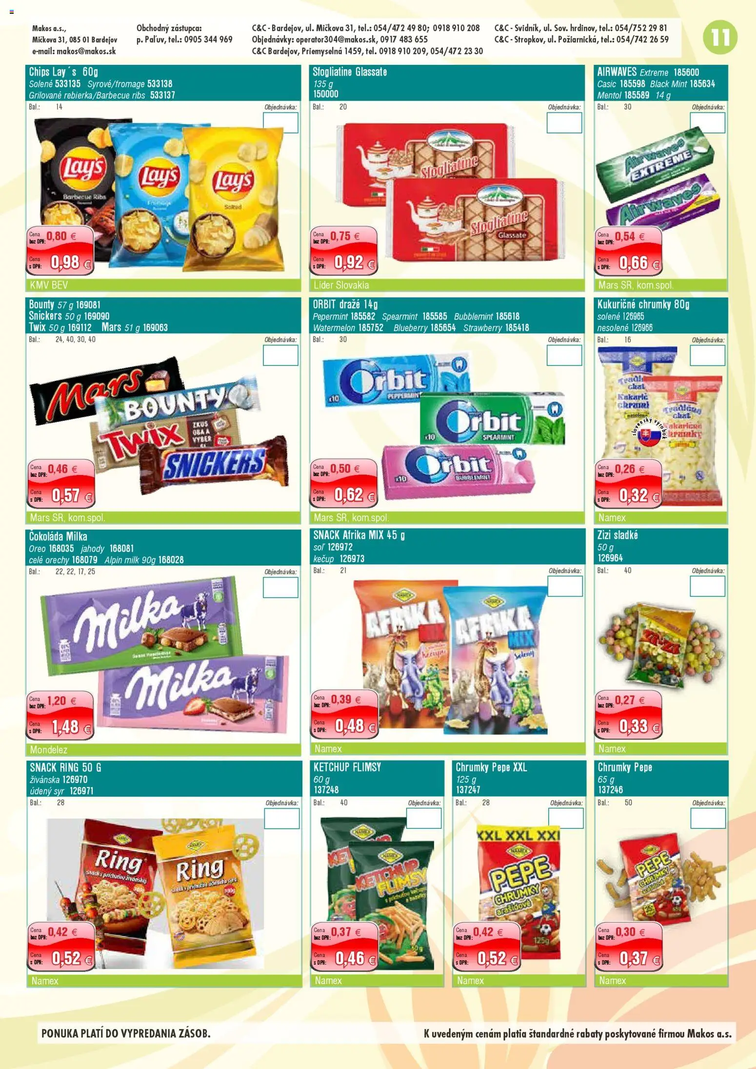 Nové Makos akcie – leták je platný od 05.01.2026 | Strana: 11 | Produkty: Syr, Čokoláda, Jahody, Milka