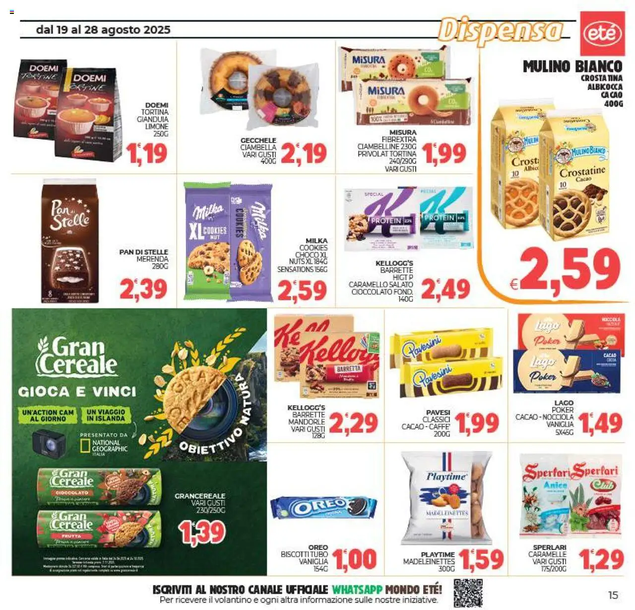 Volantino Eté del 19.08.2025 | Pagina: 15 | Prodotti: Cioccolato, Caramelle, Frutta, Limone