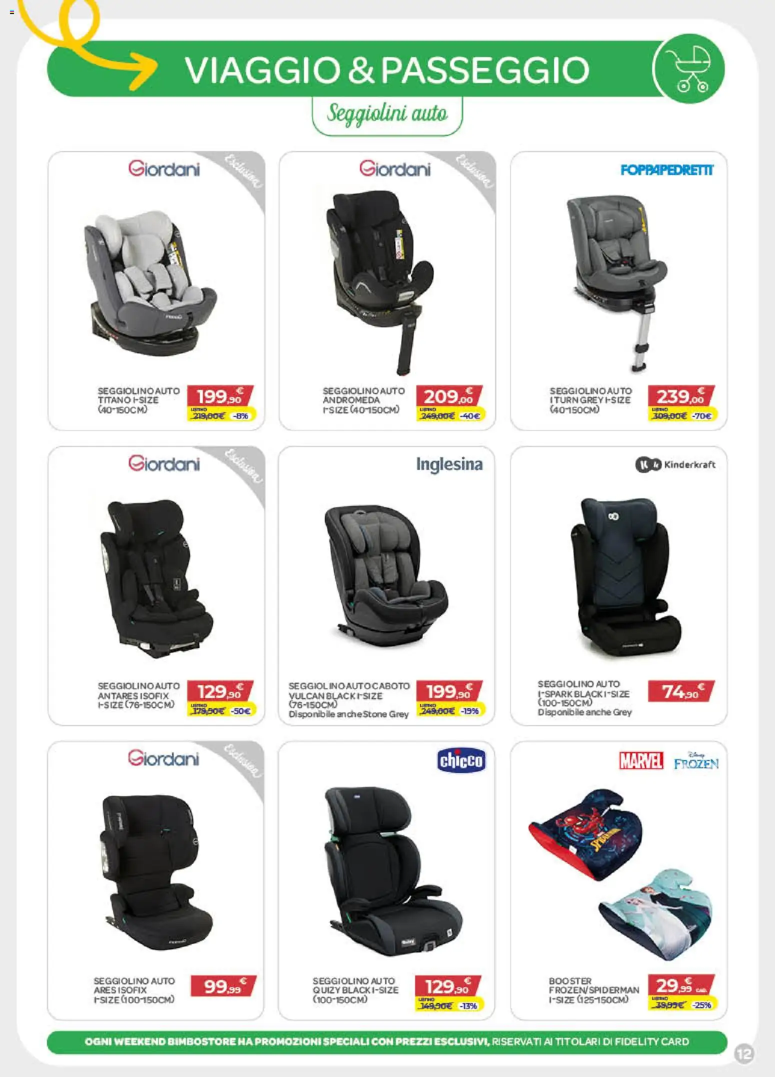 Volantino Bimbo store del 05.03.2026 | Pagina: 12 | Prodotti: Seggiolino