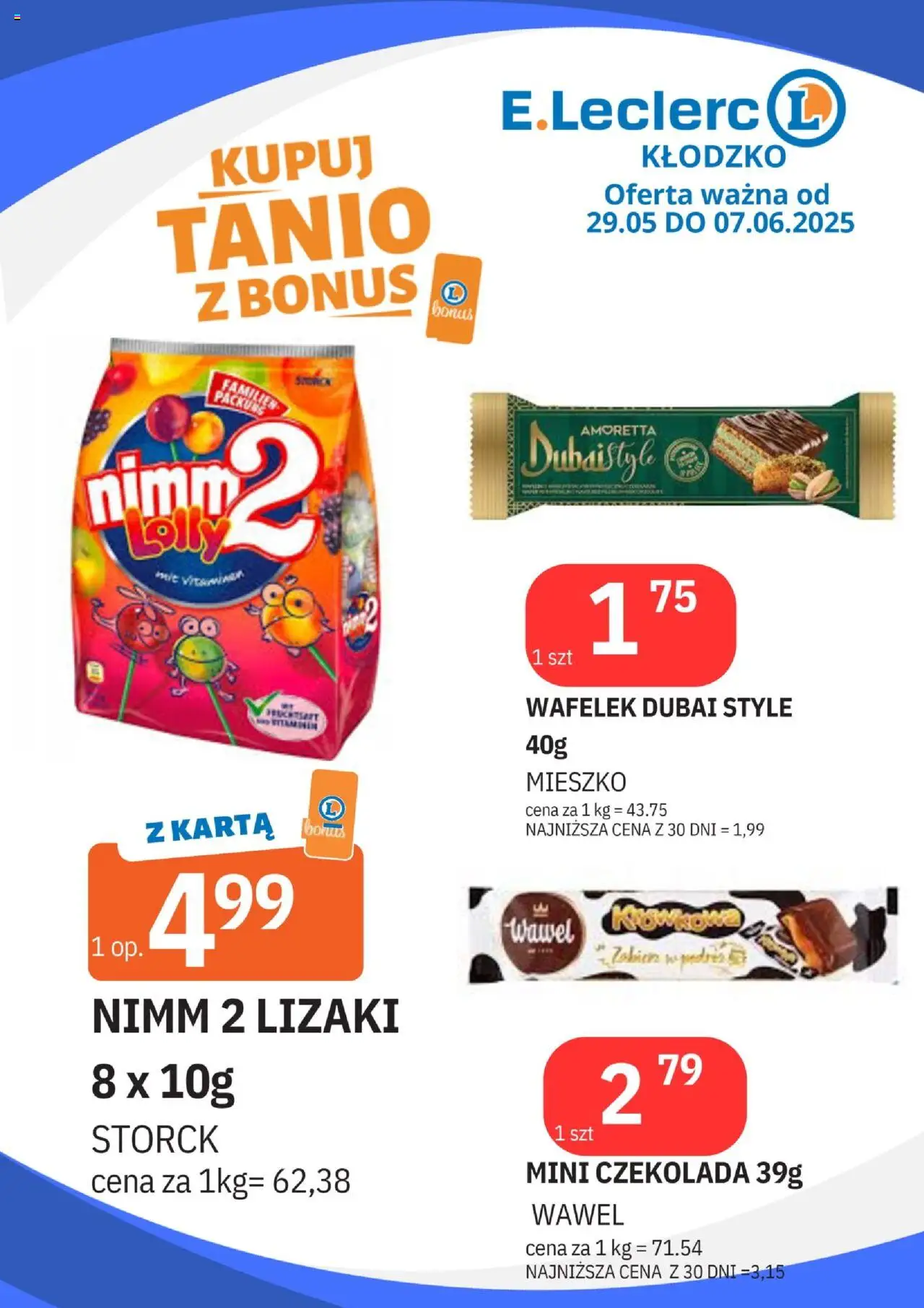 E.Leclerc Gazetka - Kłodzko od 29.05.2025 | Strona: 11 | Produkty: Karta, Lizaki, Czekolada