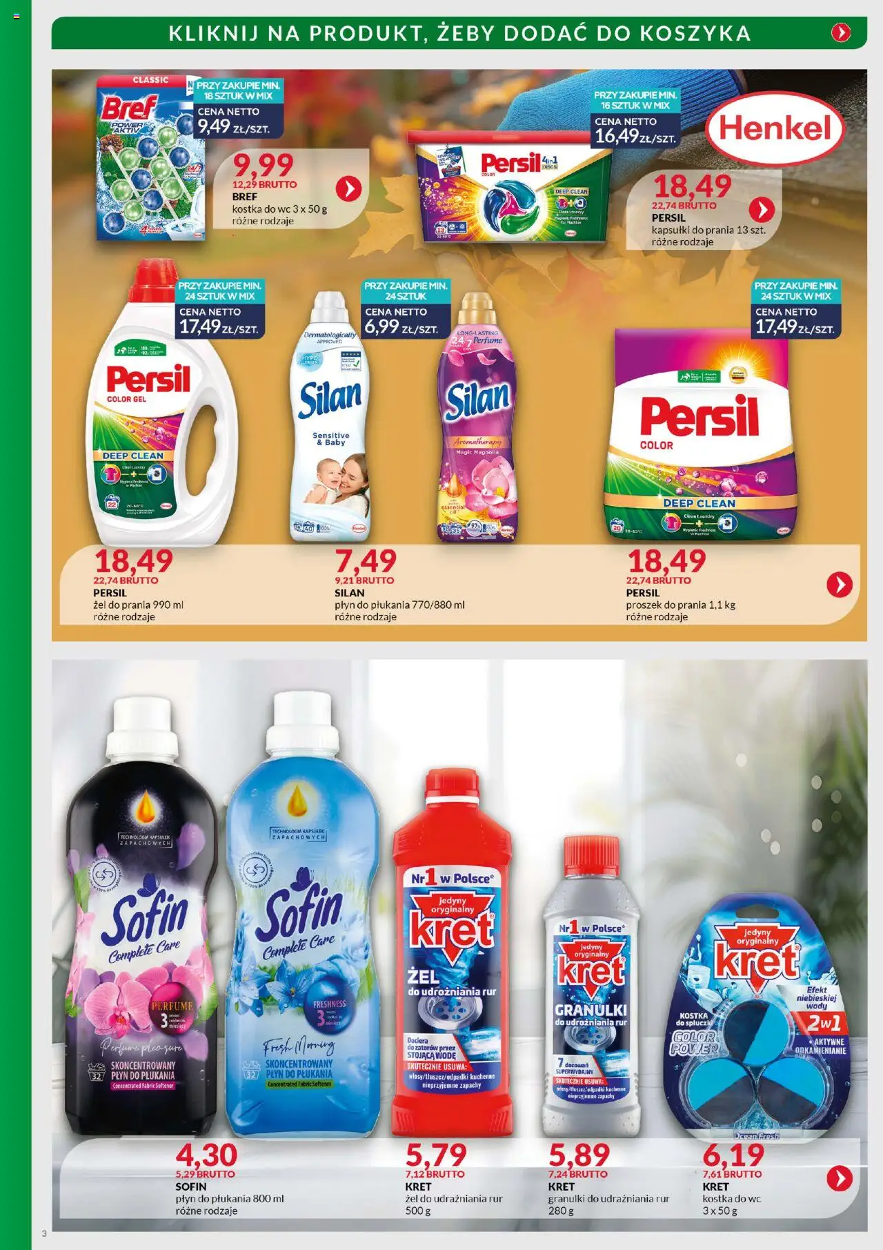 Eurocash Gazetka - Sprzątanie od 11.08.2025 | Strona: 3 | Produkty: Persil, Kapsułki do prania, Proszek do prania