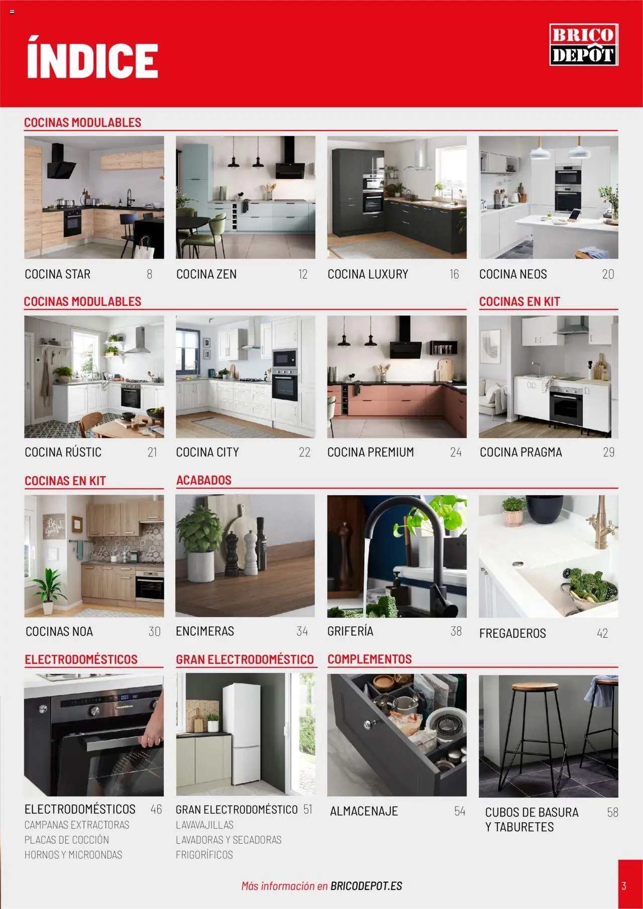 Brico Depôt Cocinas │ válido desde el 01.04.2025 | Página: 3 | Productos: Cocina, Lavavajillas, Almacenaje