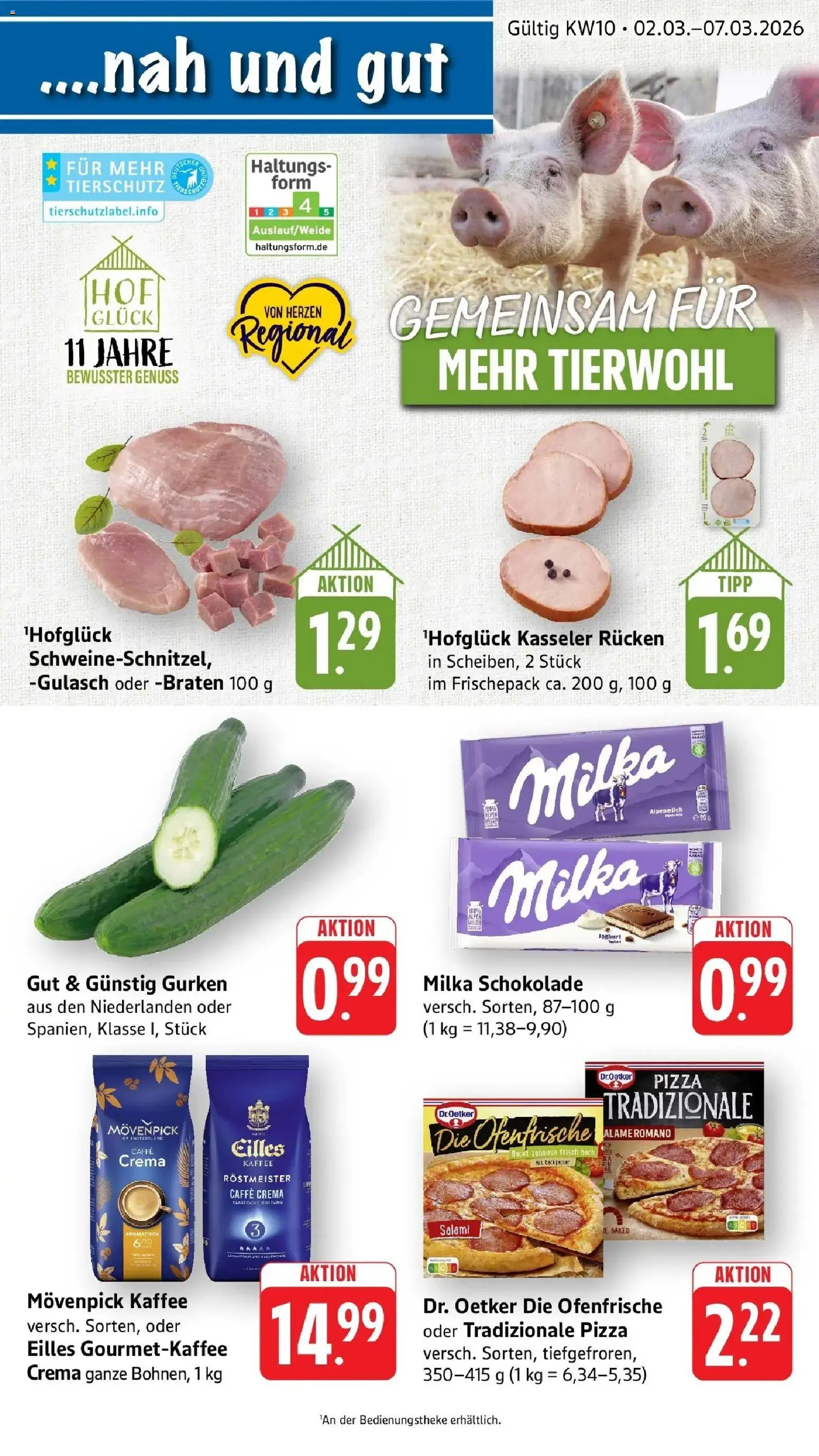 Edeka prospekt Offenburg-Zunsweier	 – gültig ab 02.03.2026 | Seite: 1 | Produkte: Kaffee, Schokolade, Milka schokolade, Pizza