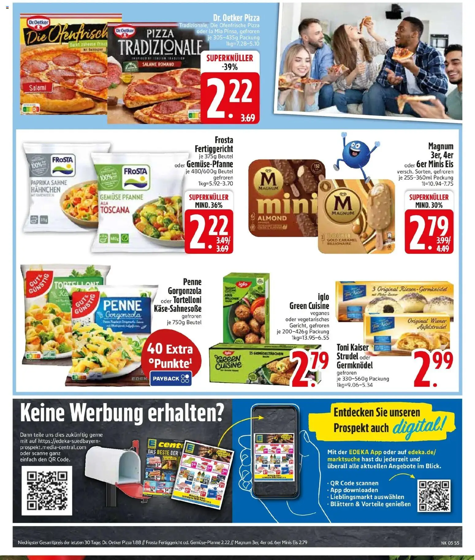 Edeka prospekt Altomünster	 (ab 26.01.2026) » Angebote Online | Seite: 7 | Produkte: Iglo, Frosta, Salami, Eis