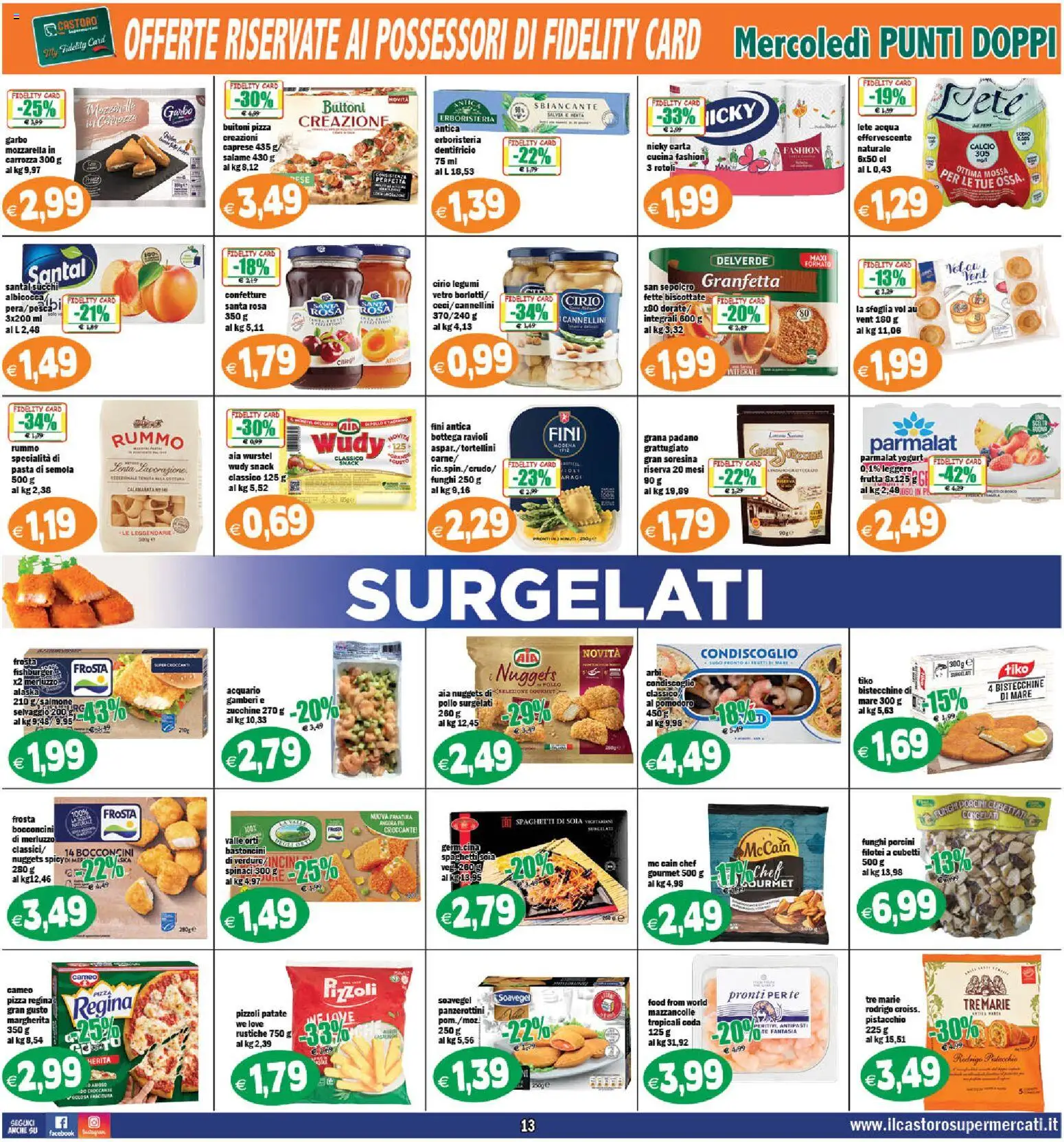 Volantino Il Castoro del 27.12.2025 | Pagina: 13 | Prodotti: Nuggets, Cannellini, Pomodoro, Spinaci