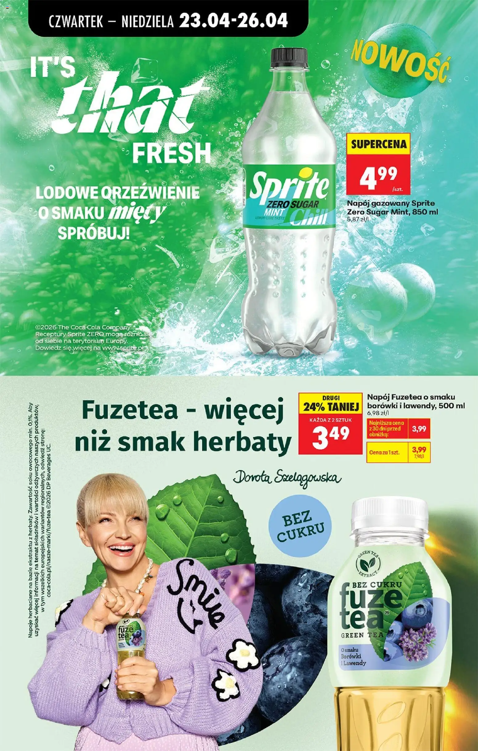 Biedronka gazetka od czwartku od 23.04.2026 | Strona: 76 | Produkty: Napoje, Sprite