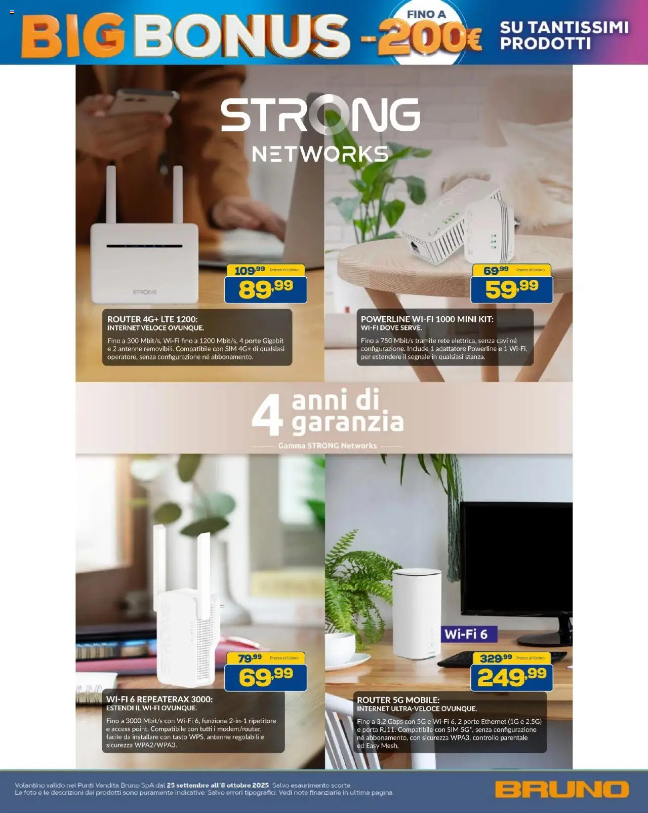 Volantino BRUNO del 09.10.2025 | Pagina: 35 | Prodotti: Router, Mobile, Adattatore