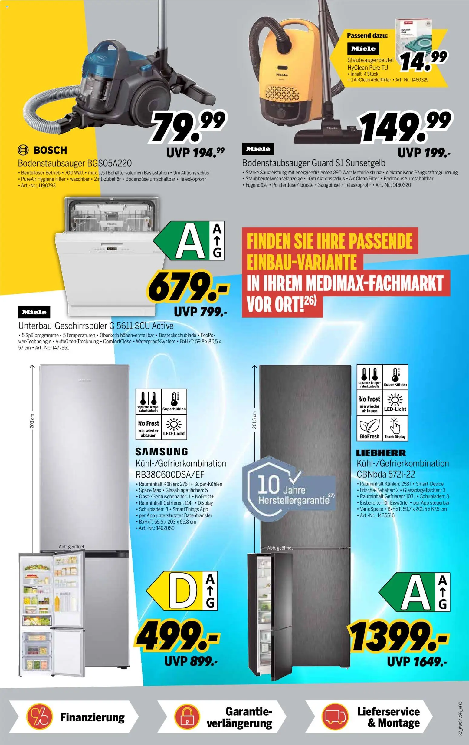 Medimax Prospekt 	 – gültig ab 17.01.2026 | Seite: 7 | Produkte: Miele, Bosch, Liebherr, Samsung