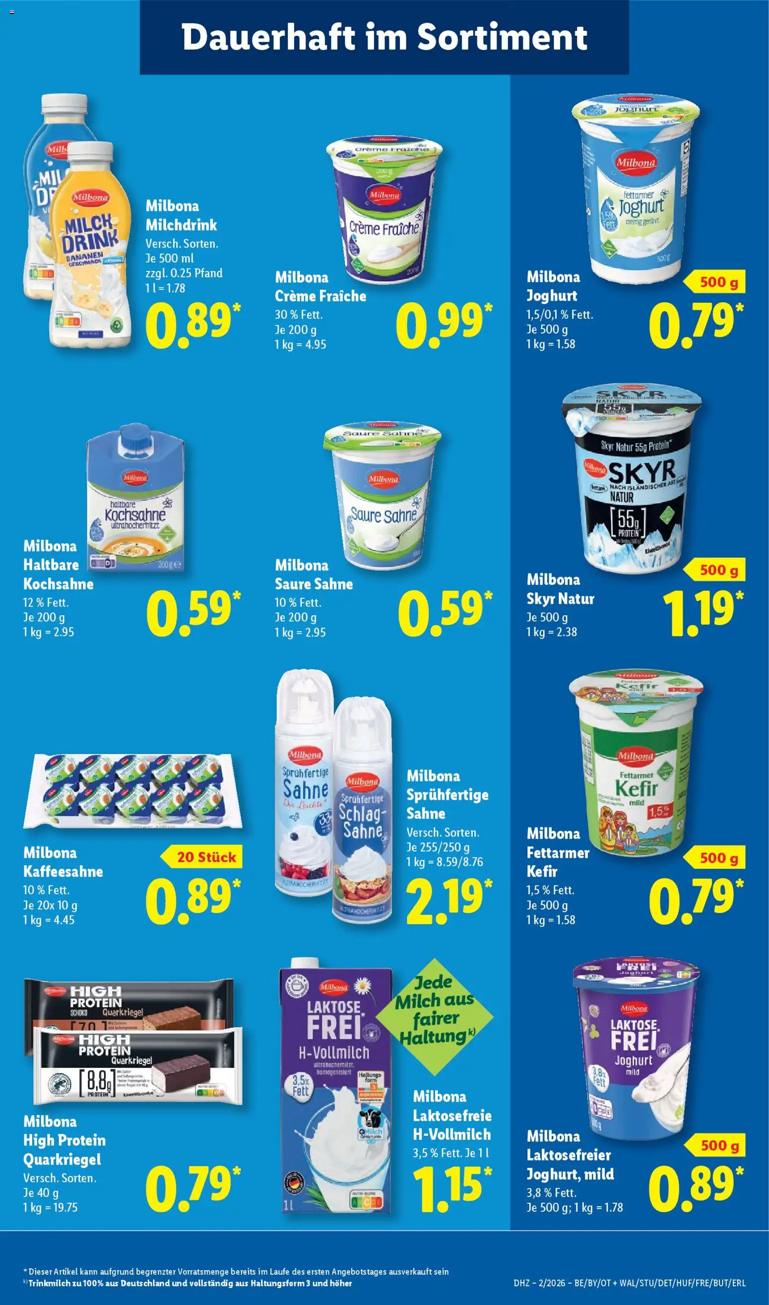 Lidl Prospekt Zossen – gültig ab 05.01.2026 | Seite: 21 | Produkte: Milch, Joghurt, Creme, Skyr