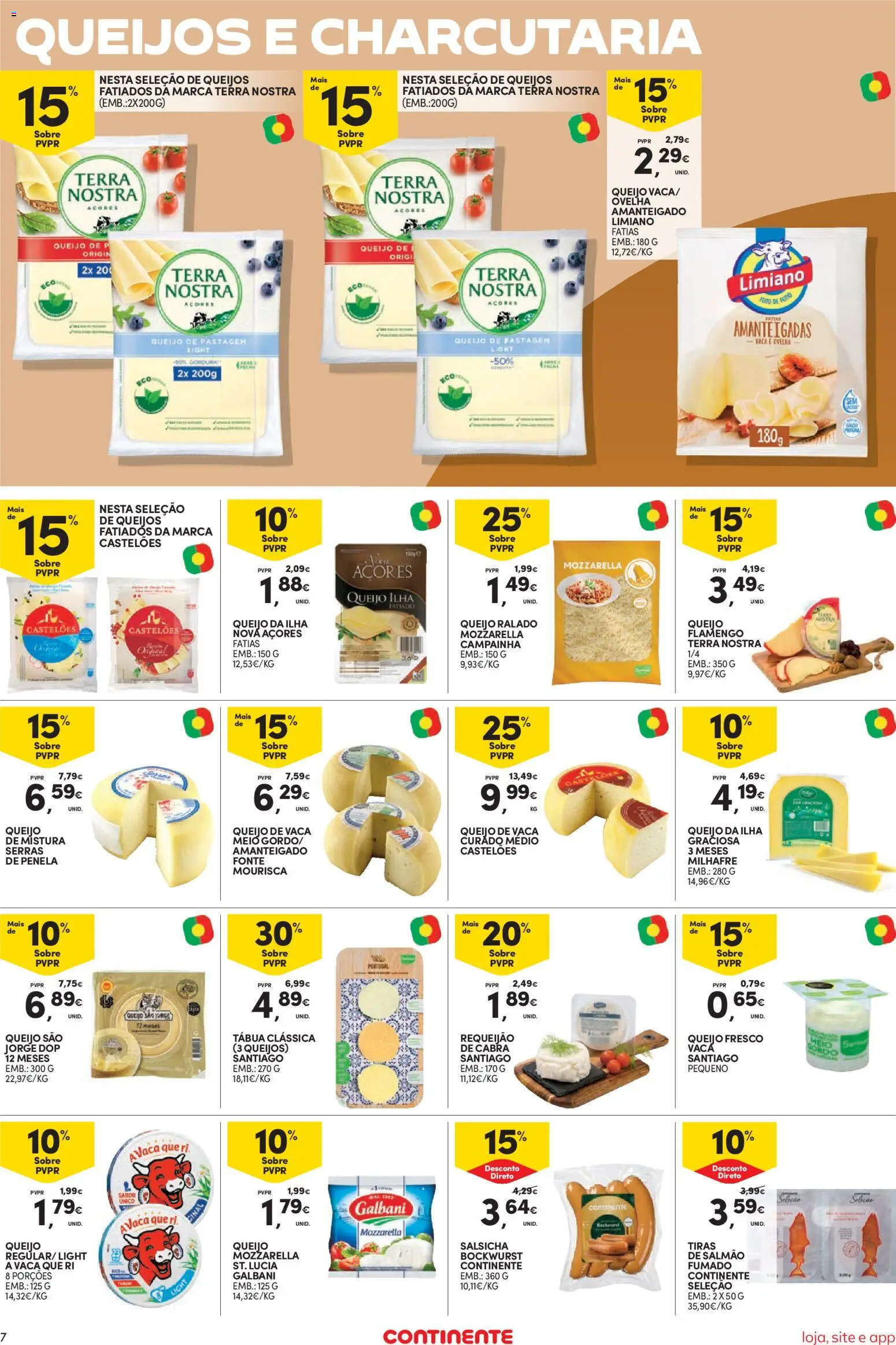 Continente Semanal Continente Bom Dia │ válido de 14.04.2026 | Página: 7 | Produtos: Tábua, Campainha, Queijo, Requeijão