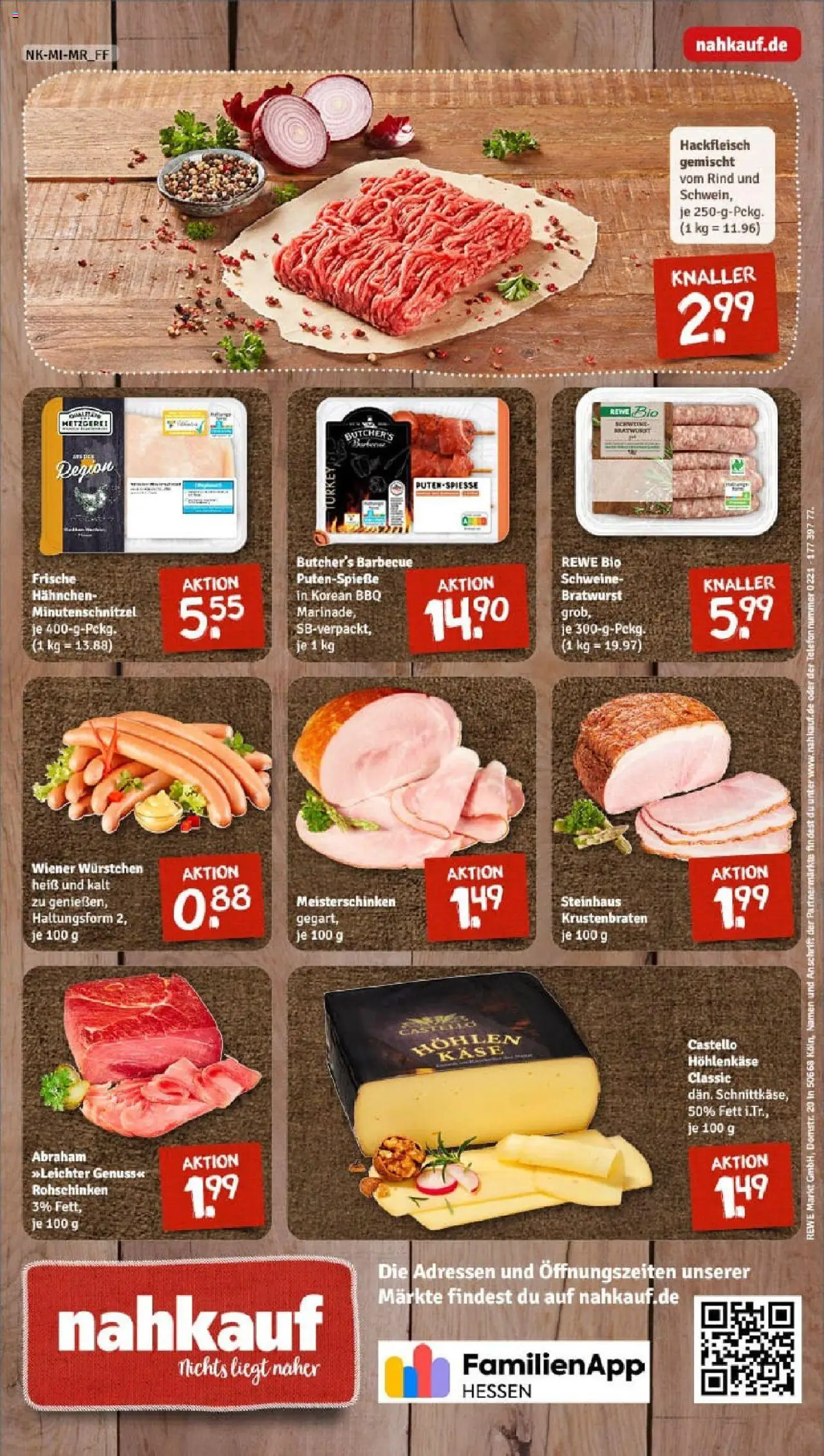 Rewe prospekt Frankfurt / Heddernheim	 - gültig ab dem 13.07.2025 | Seite: 8 | Produkte: Hahnchen, Wiener wurstchen, Käse, Hackfleisch