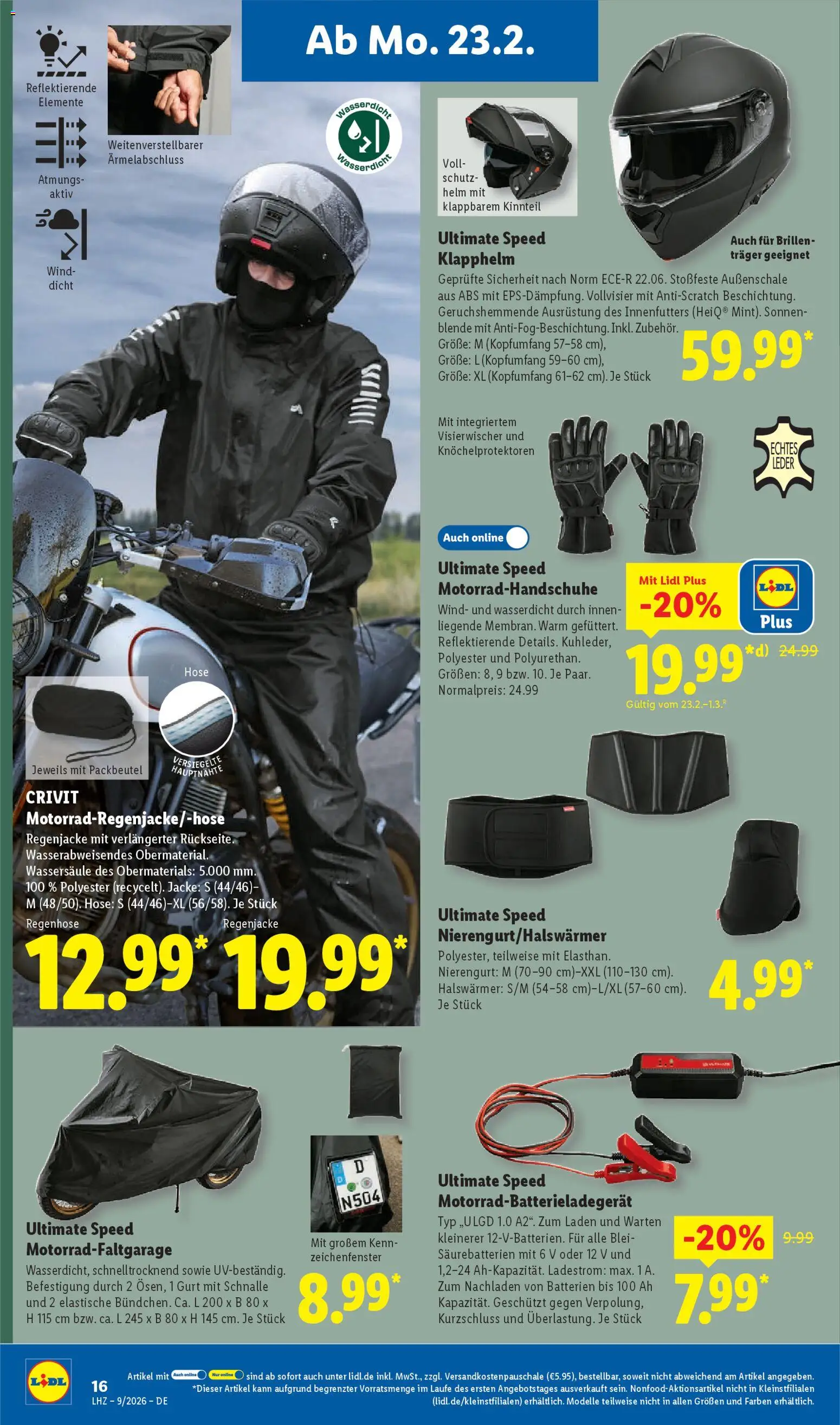 Lidl Prospekt Nagold – gültig ab 23.02.2026 | Seite: 28 | Produkte: Regenjacke, Batterien, Jacke, Hose