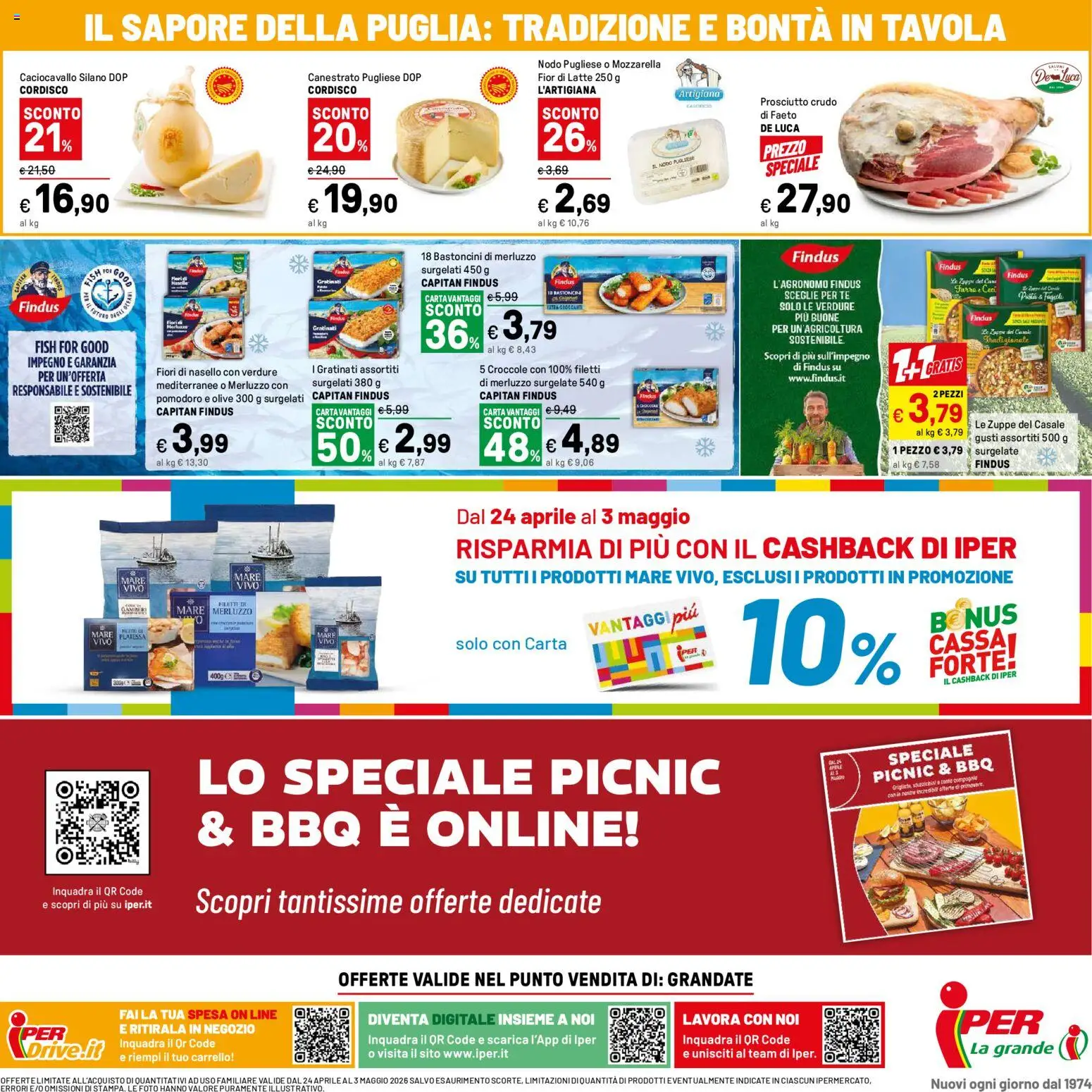 Volantino Iper del 24.04.2026 | Pagina: 32 | Prodotti: Merluzzo, Verdure, Pomodoro, Latte