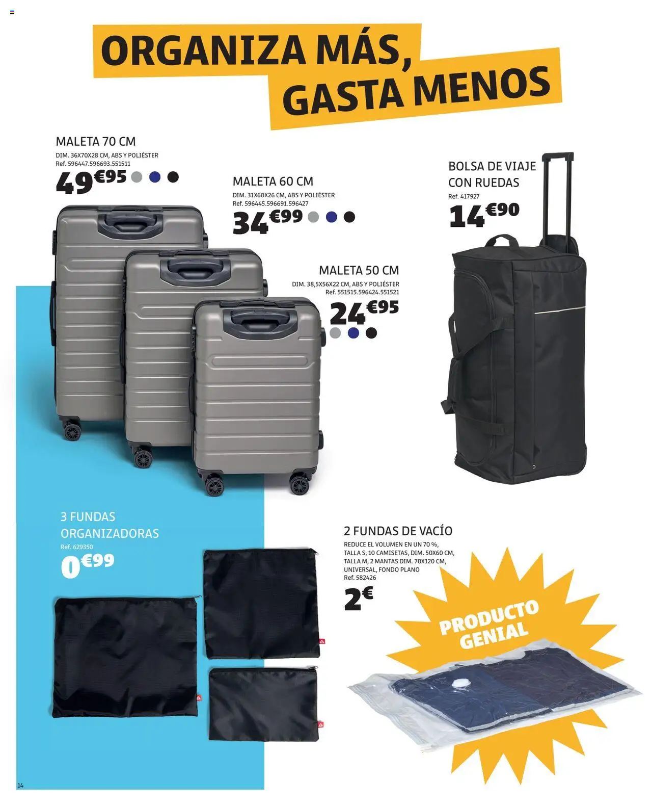 GiFi folleto │ válido desde el 19.08.2025 | Página: 14 | Productos: Bolsa de viaje, Maleta, Bolsa