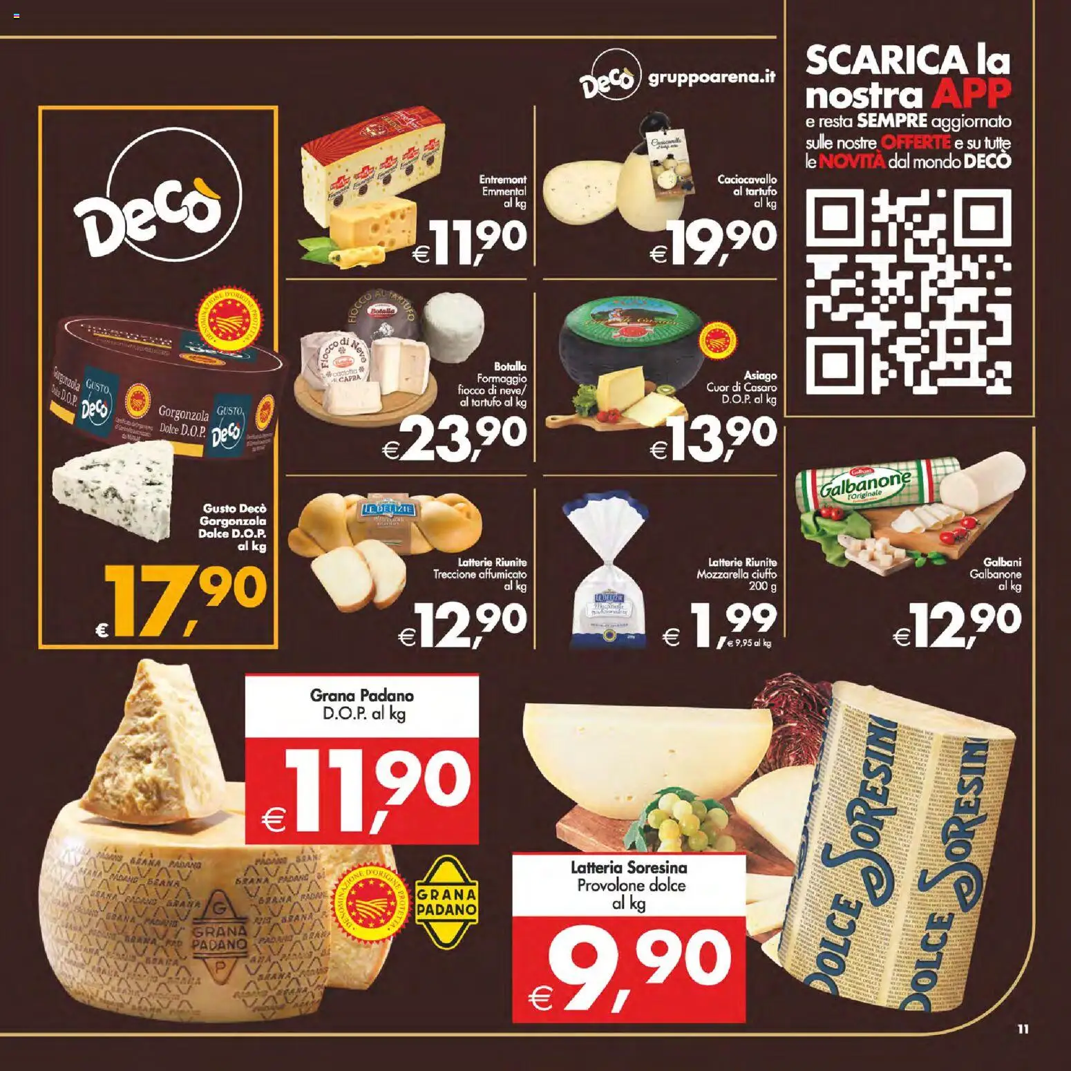 Volantino Decò del 06.03.2026 | Pagina: 11 | Prodotti: Tartufo, Formaggio, Grana Padano, Gorgonzola