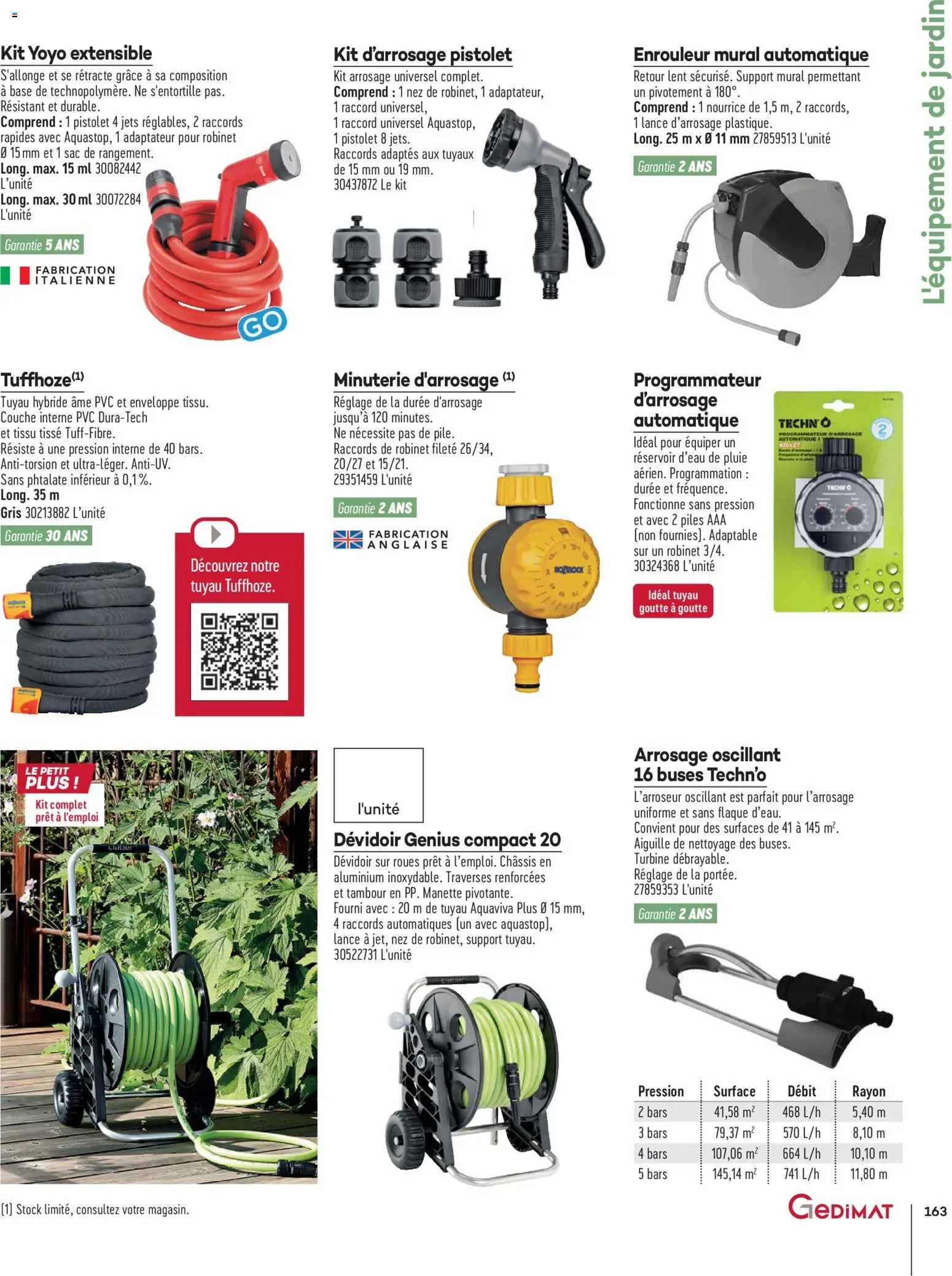 {H1} | Page: 163 | Produits: Support mural, Sac, Base, Réservoir d'eau