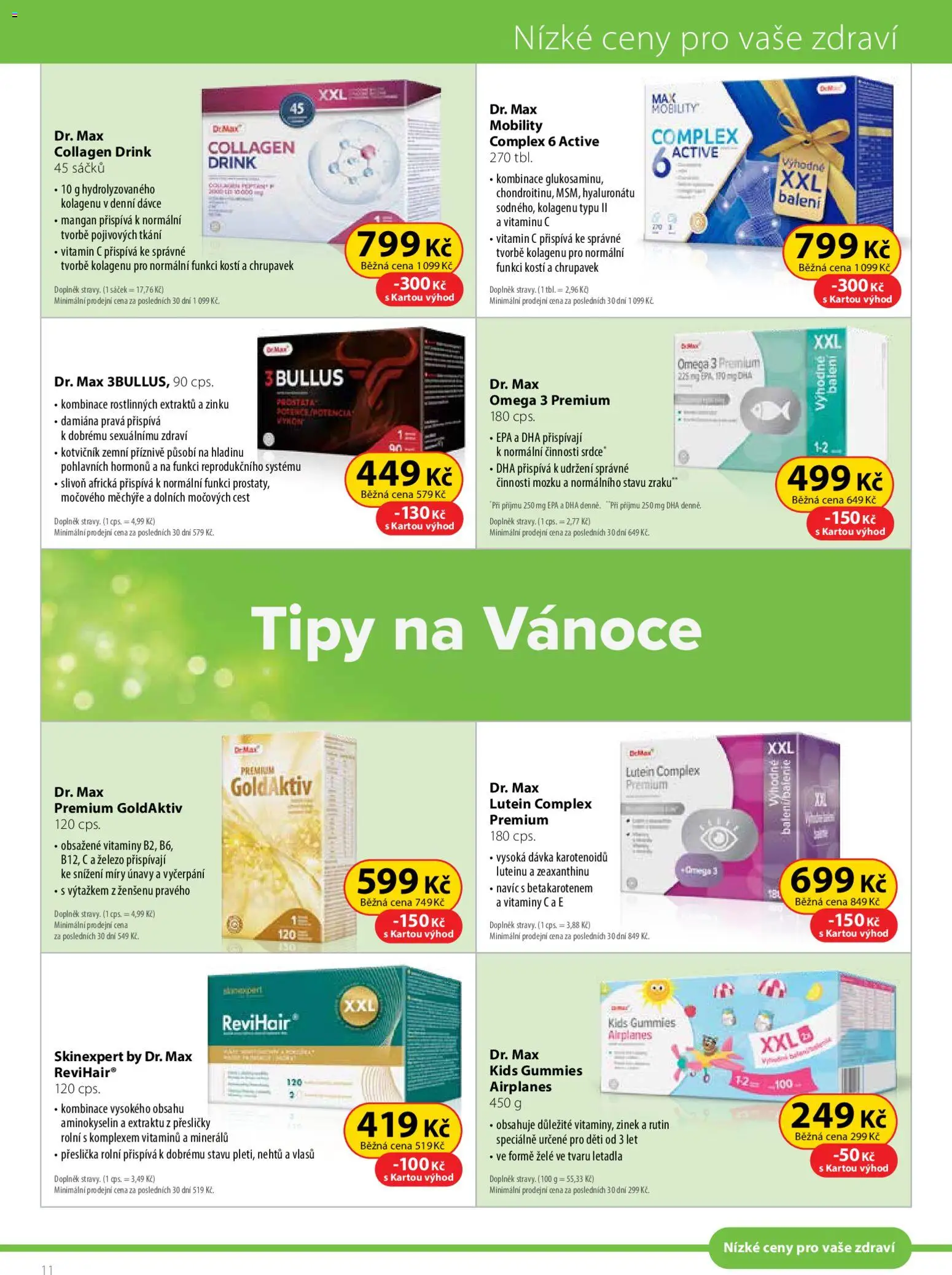 Dr. Max leták od 01.11.2025 | Strana: 11 | Produkty: Vitamin c, Omega 3, Omega, Sáček