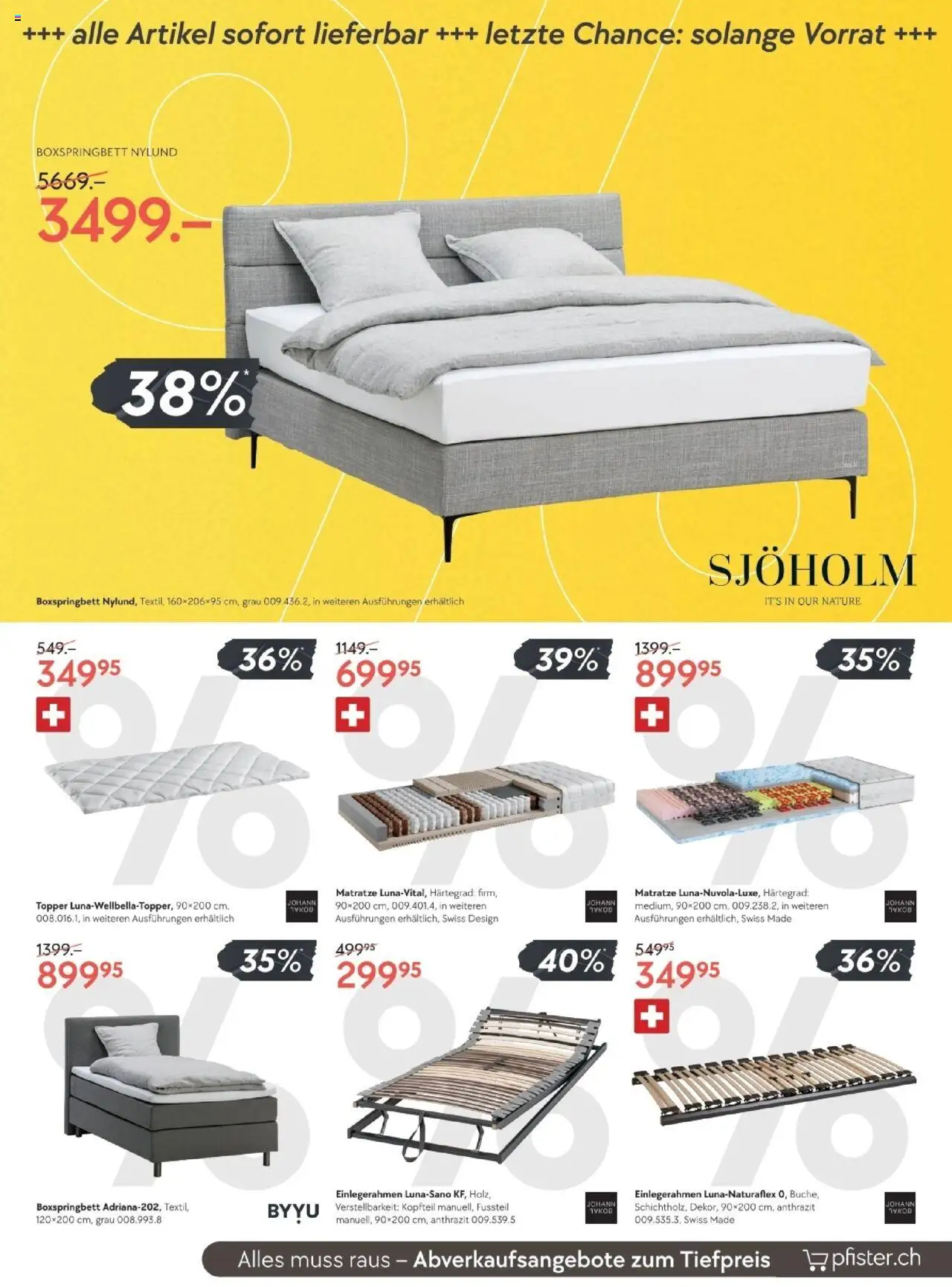 Pfister Aktionen ab 12.08.2025 | Seite: 3 | Produkte: Matratze, Topper, Boxspringbett