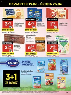Delikatesy Centrum Gazetka od 19.06.2025 | Strona: 34 | Produkty: Galaretka, Żurawina, Ciastka Oreo, Ciastka