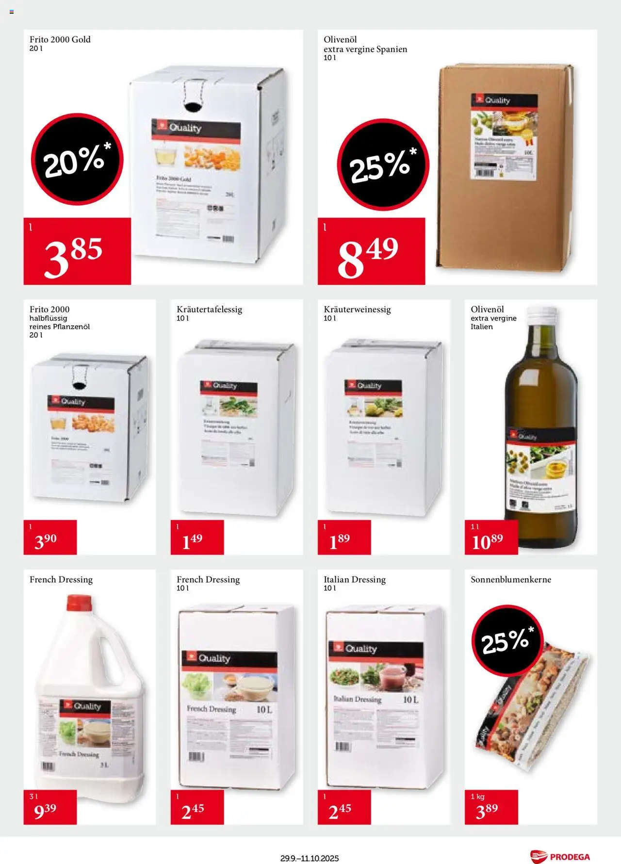 Prodega Aktionen Transgourmet Quality – gültig ab 29.09.2025 | Seite: 9 | Produkte: Dressing