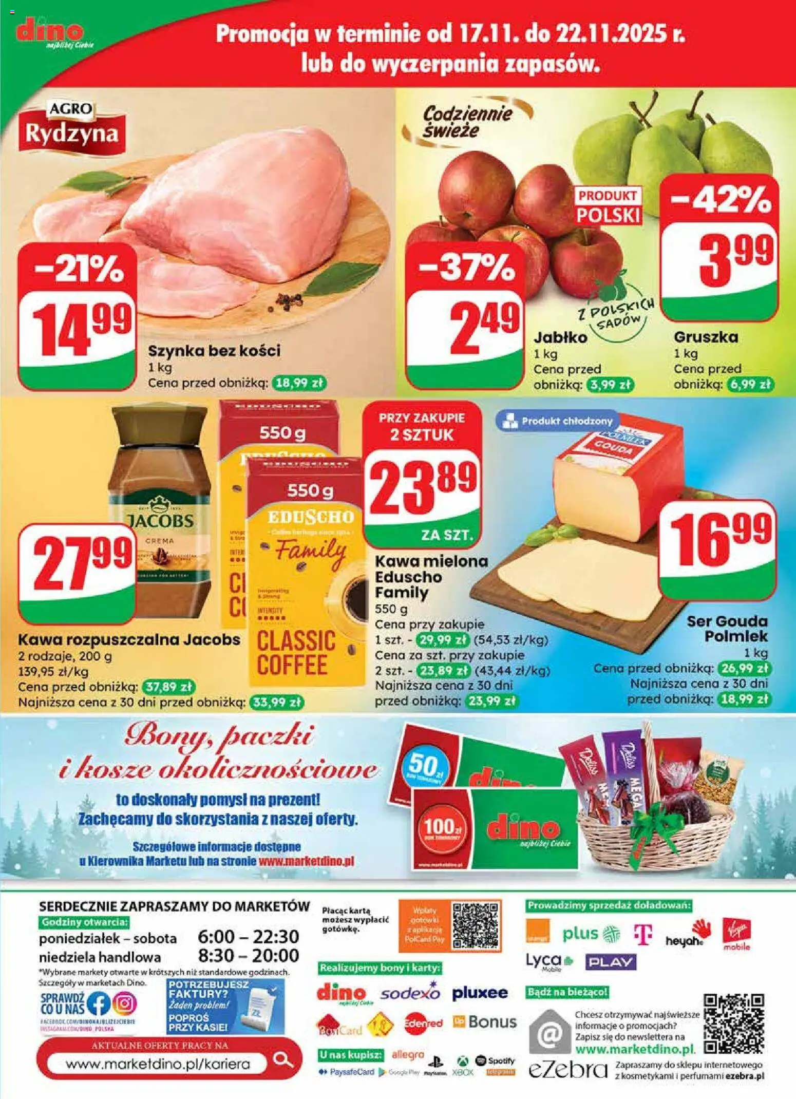 Dino Gazetka od 19.11.2025 | Strona: 75 | Produkty: Karta, Xbox, Kawa rozpuszczalna, Ser gouda