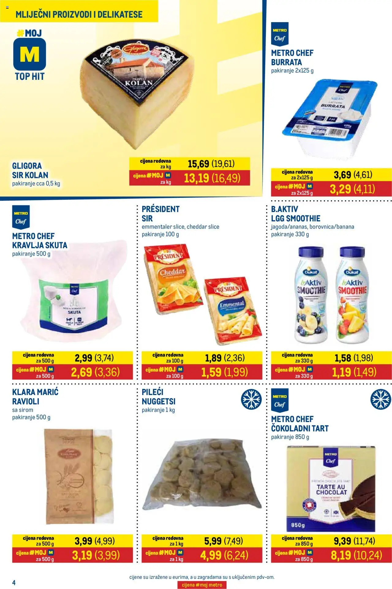 Metro katalog | vrijedi od 16.09.2025 | Stranica: 4 | Proizvodi: Sir, Ravioli, Smoothie