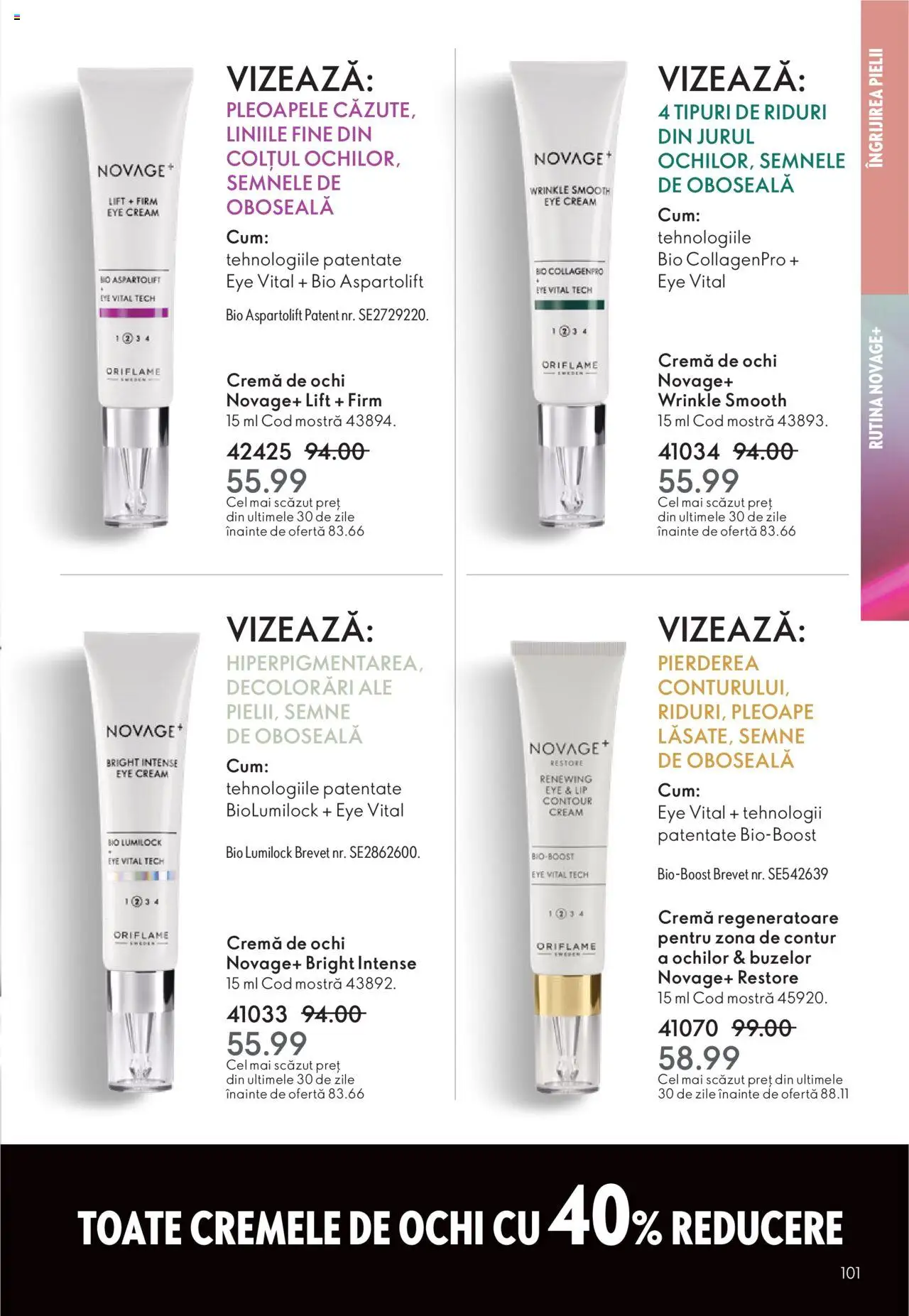 Noul catalog Oriflame – valabil de la 12.11.2025 | Pagină: 101 | Produse: Şerit ödül, Cremă
