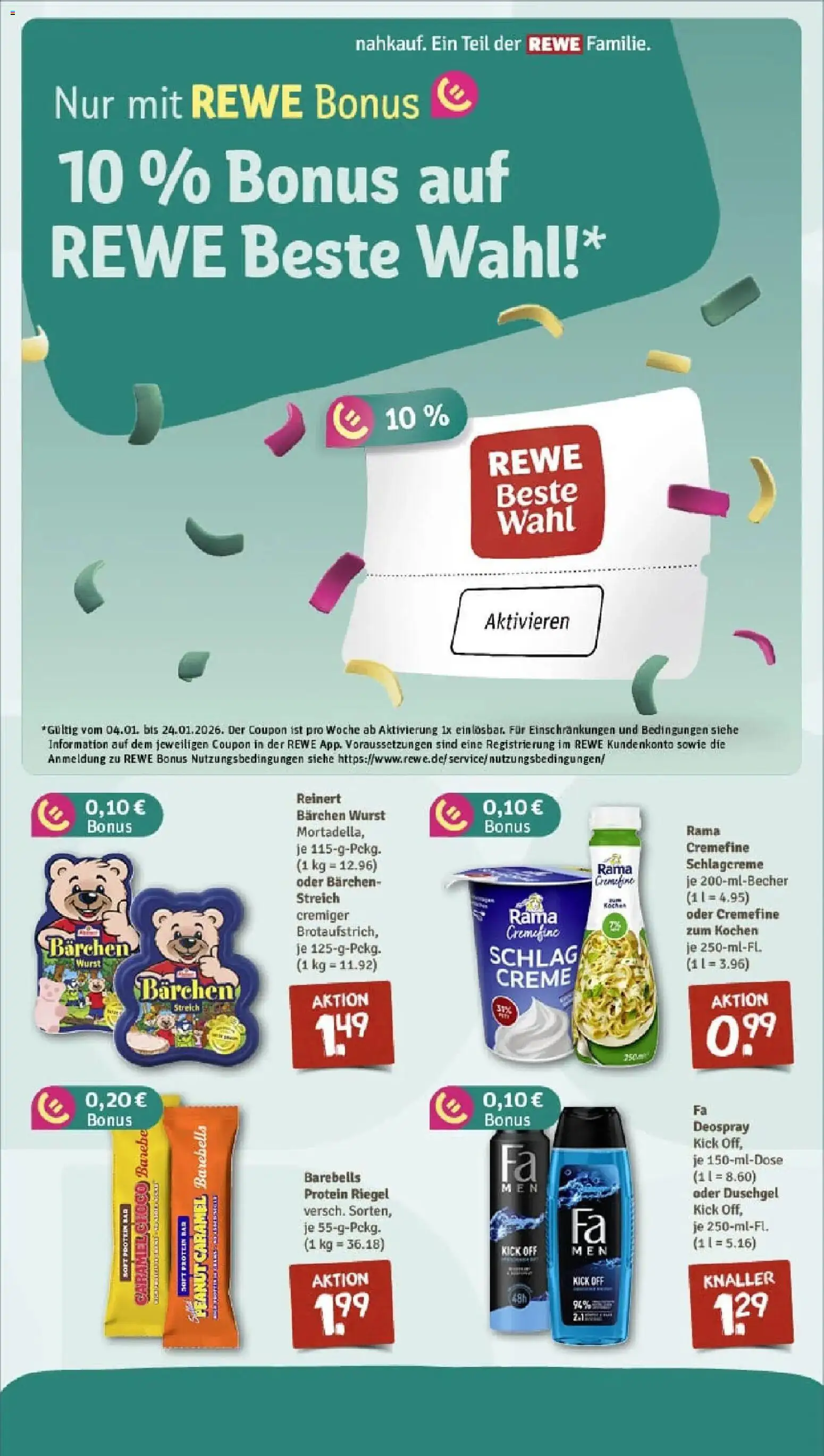 Rewe prospekt Mannheim	 – gültig ab 11.01.2026 | Seite: 5 | Produkte: Rama, Rama cremefine, Wurst, Deospray